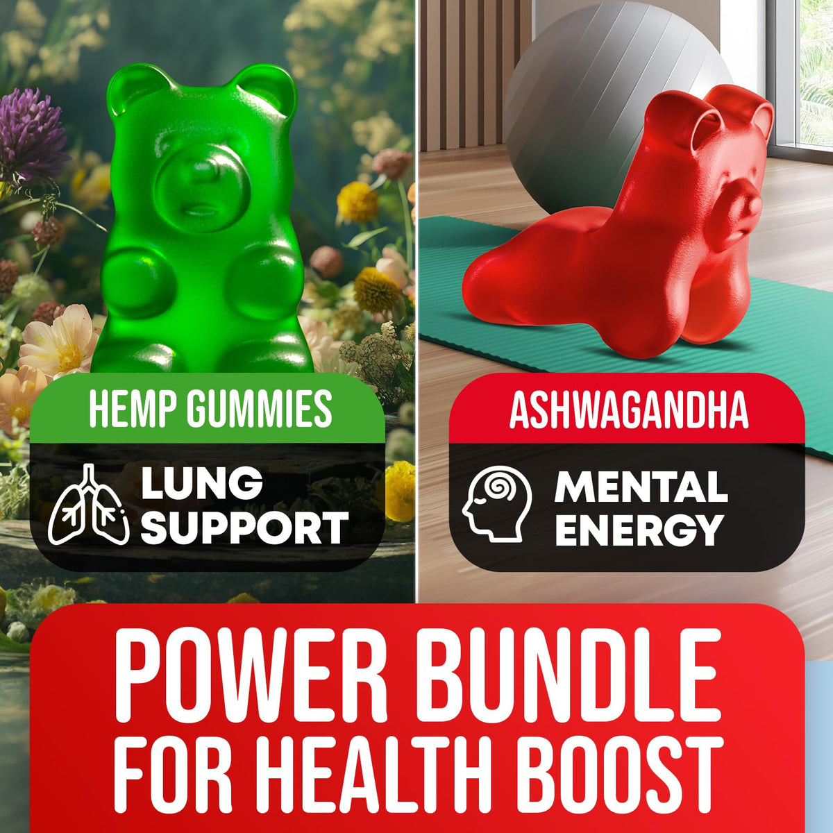 Hemp Gummies Lung Cleanse Supplement 60 Gummies C772