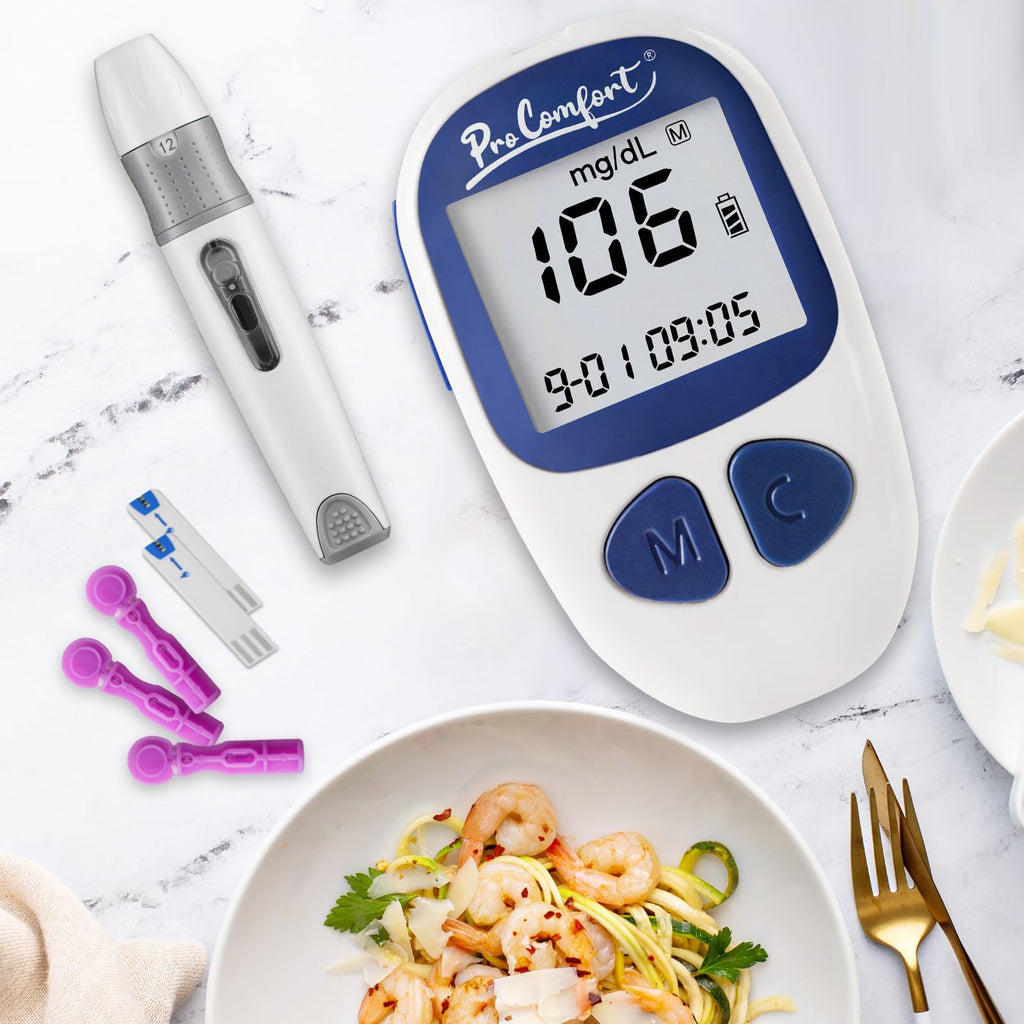 Blood Sugar Testing Kit with 100 Test Strips Lancing Device 100 Lancets H2709