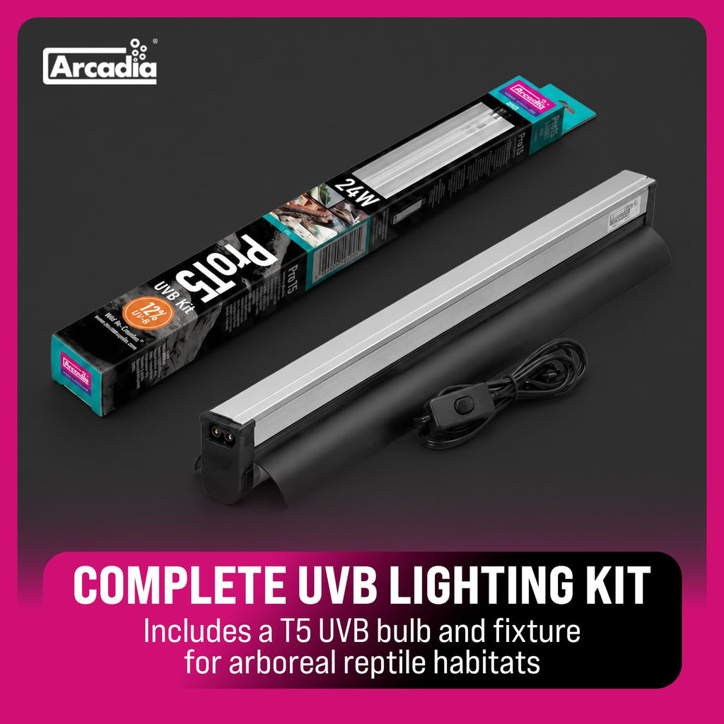 22.5" 24 Watts 12% UVB Desert Reptile Light Fixture Kit T70577
