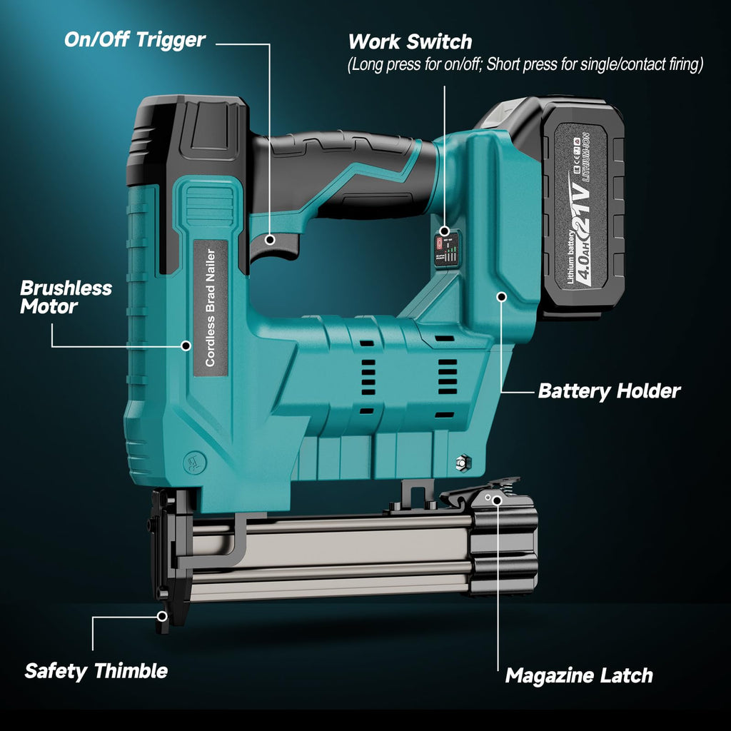 Cordless 18 Gauge 2 in 1 Brad Nailer V48127