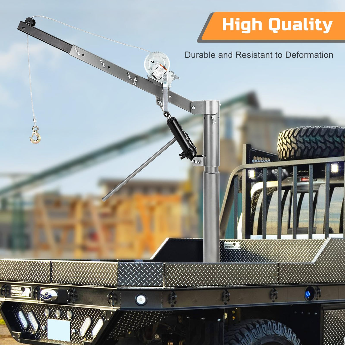 1000 LBS Hydraulic Pickup Truck Crane Hoist L5635