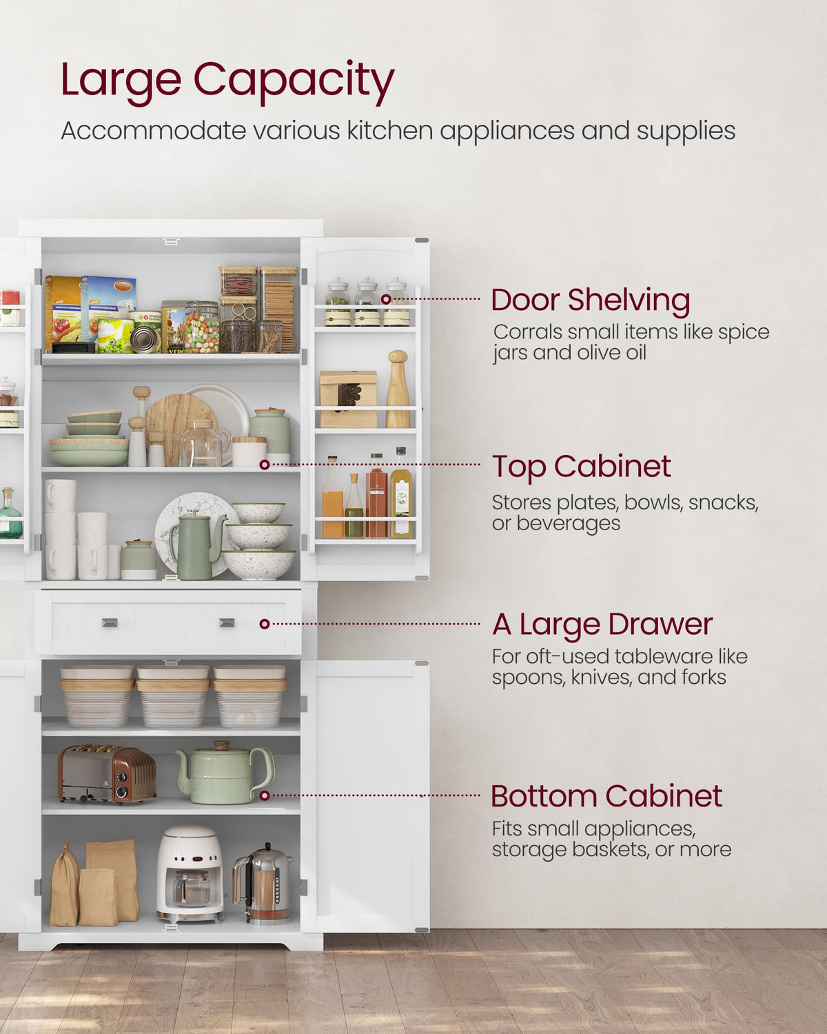 Freestanding Tall Cabinet with Drawer N365465