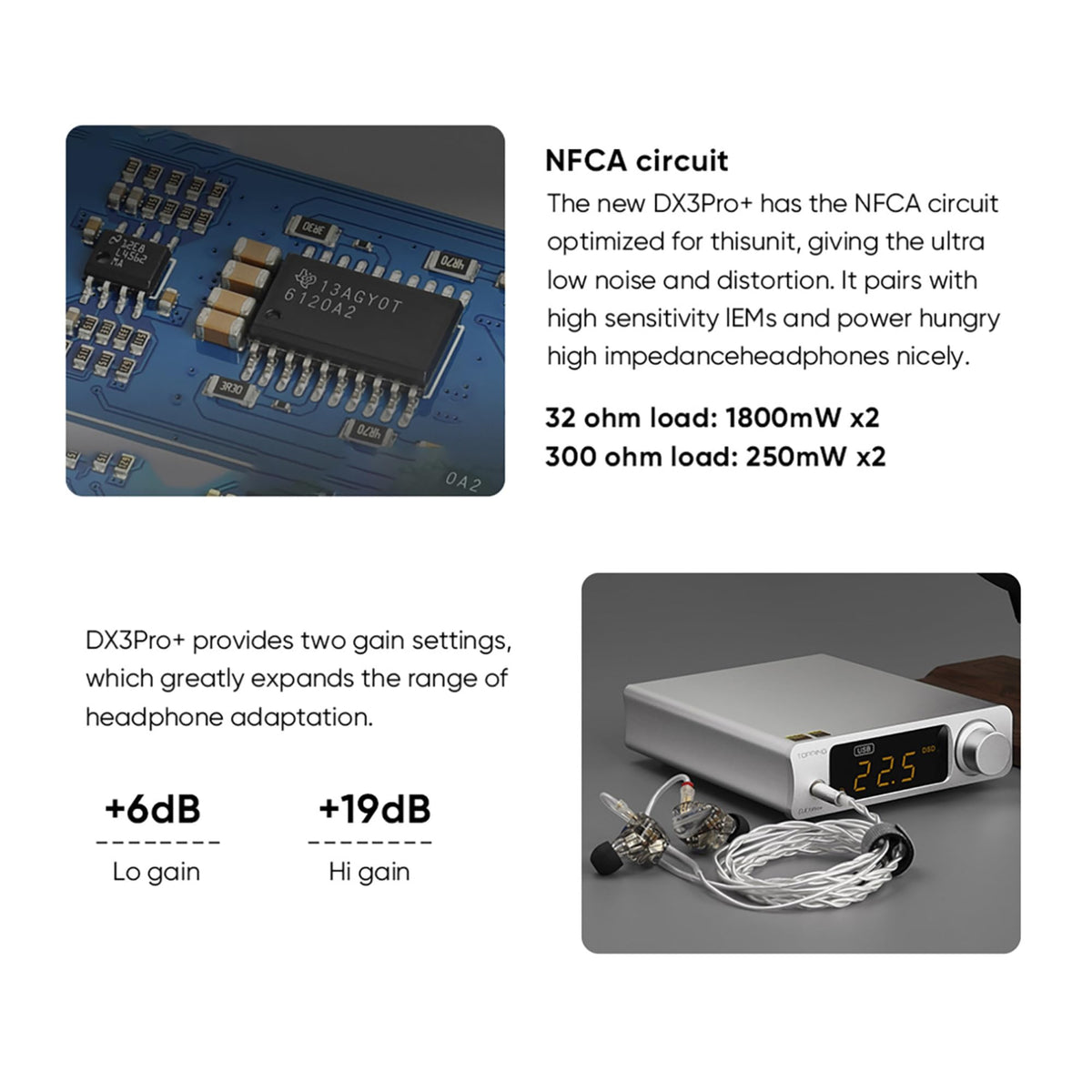 Black Headphone Amplifier DAC Amp Preamp Y854794