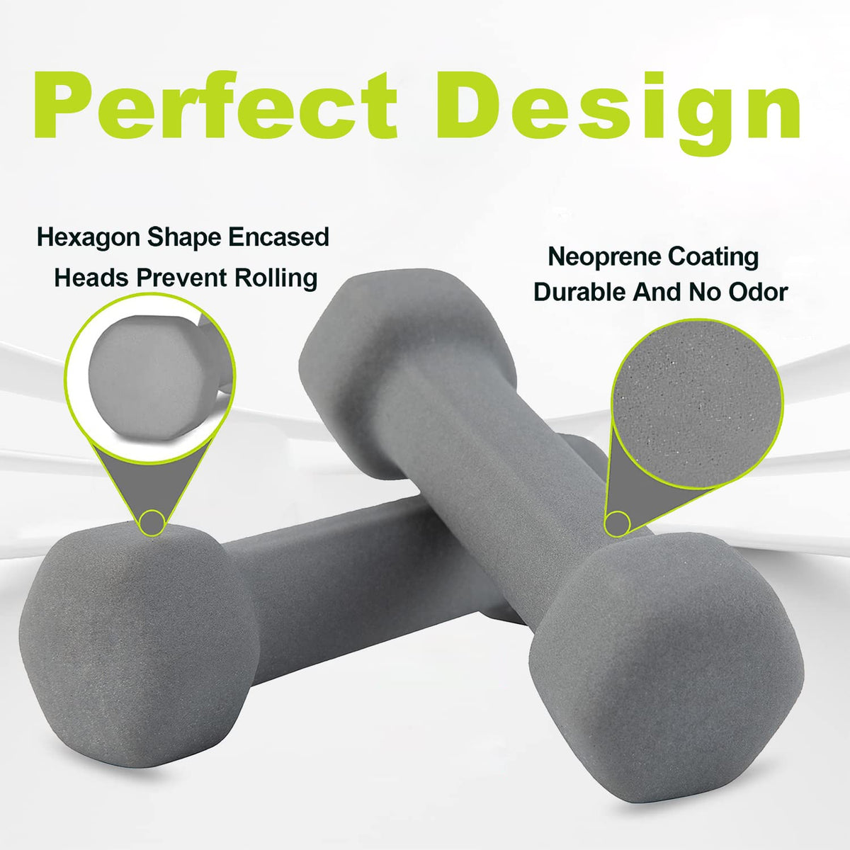 Dumbbells Set of 2 Hex Free Weights K661