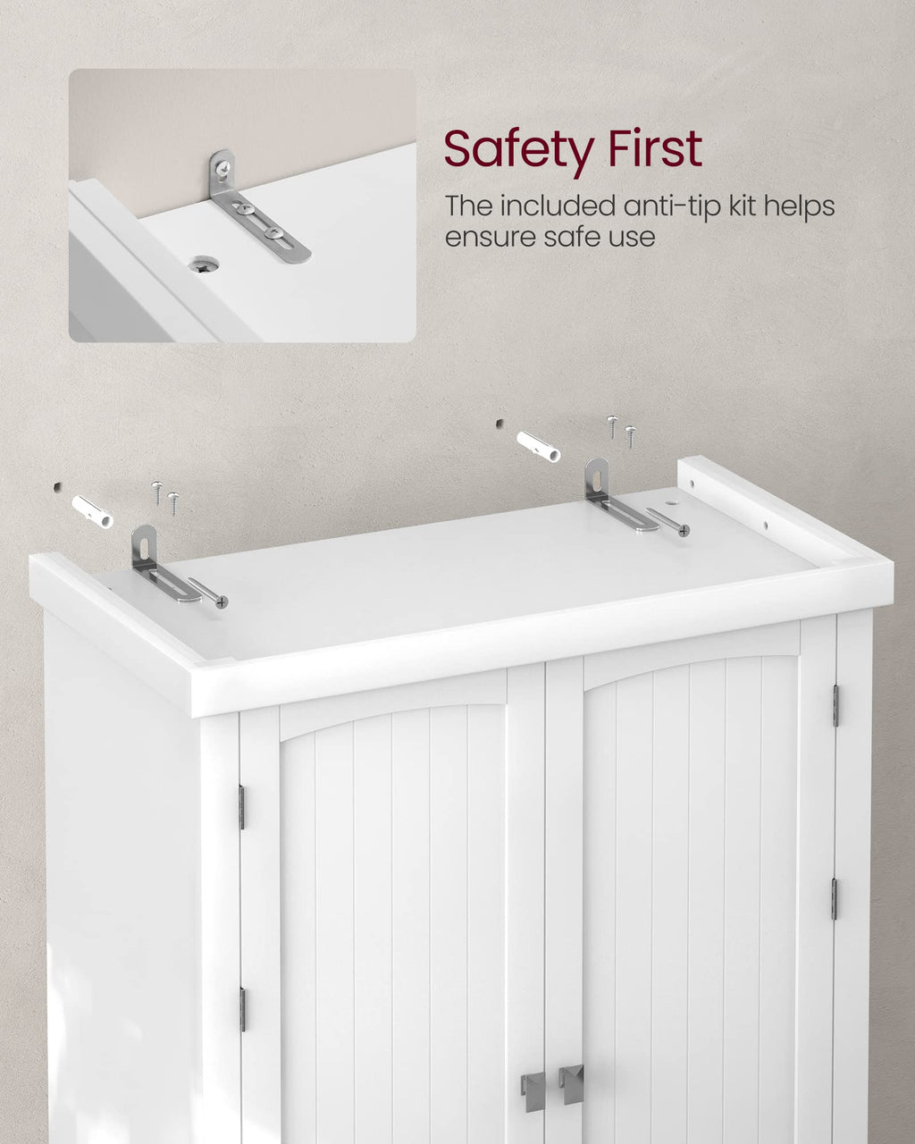 Freestanding Tall Cabinet with Drawer N365465