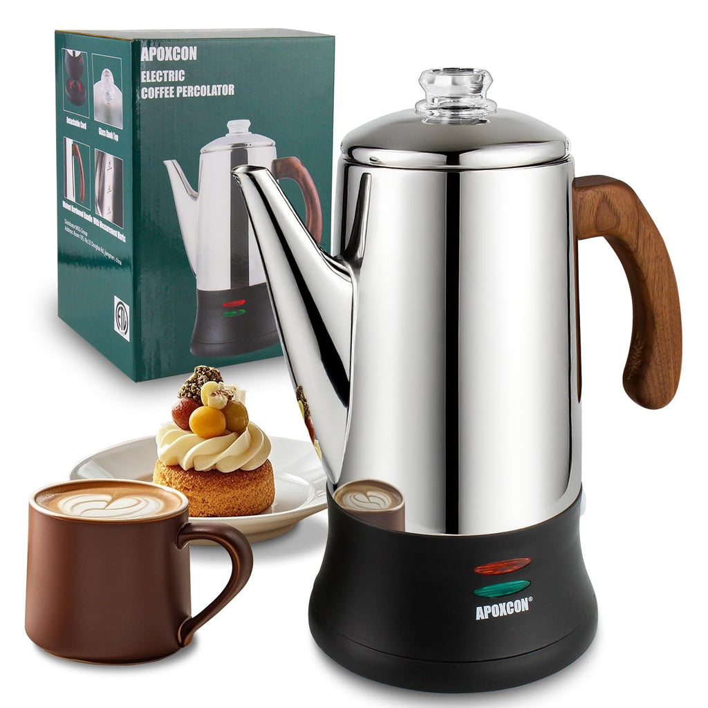 Electric Stainless Steel Coffee Percolator 8 Cup Y35649
