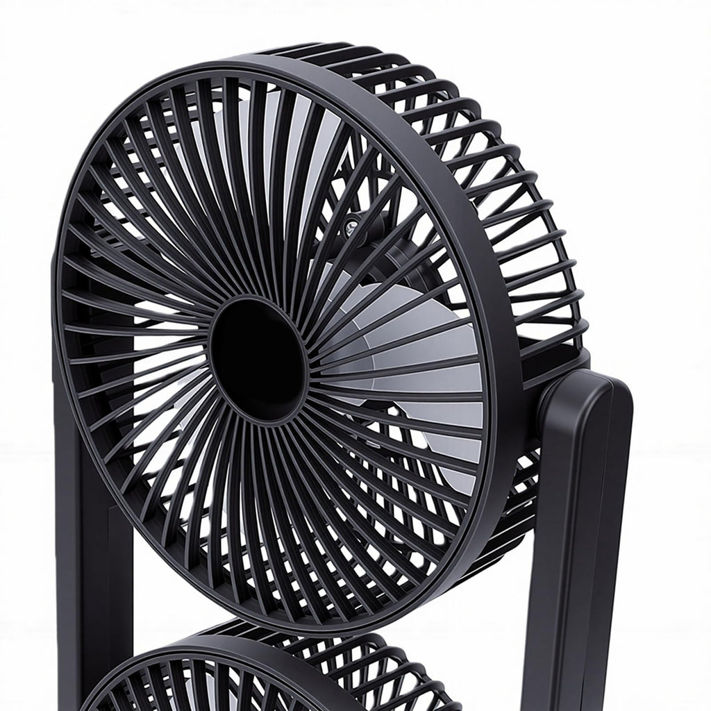 Portable USB Rechargeable 2 in 1 Dual Head Desk Fan J55506