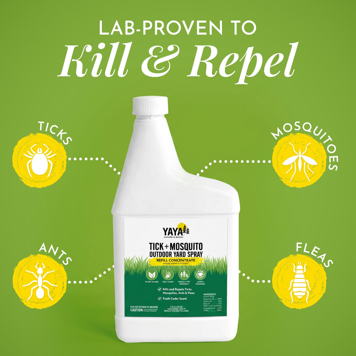 Plant-Derived Essential Oils Outdoor Yard Spray Refill Concentrate 32 oz D994