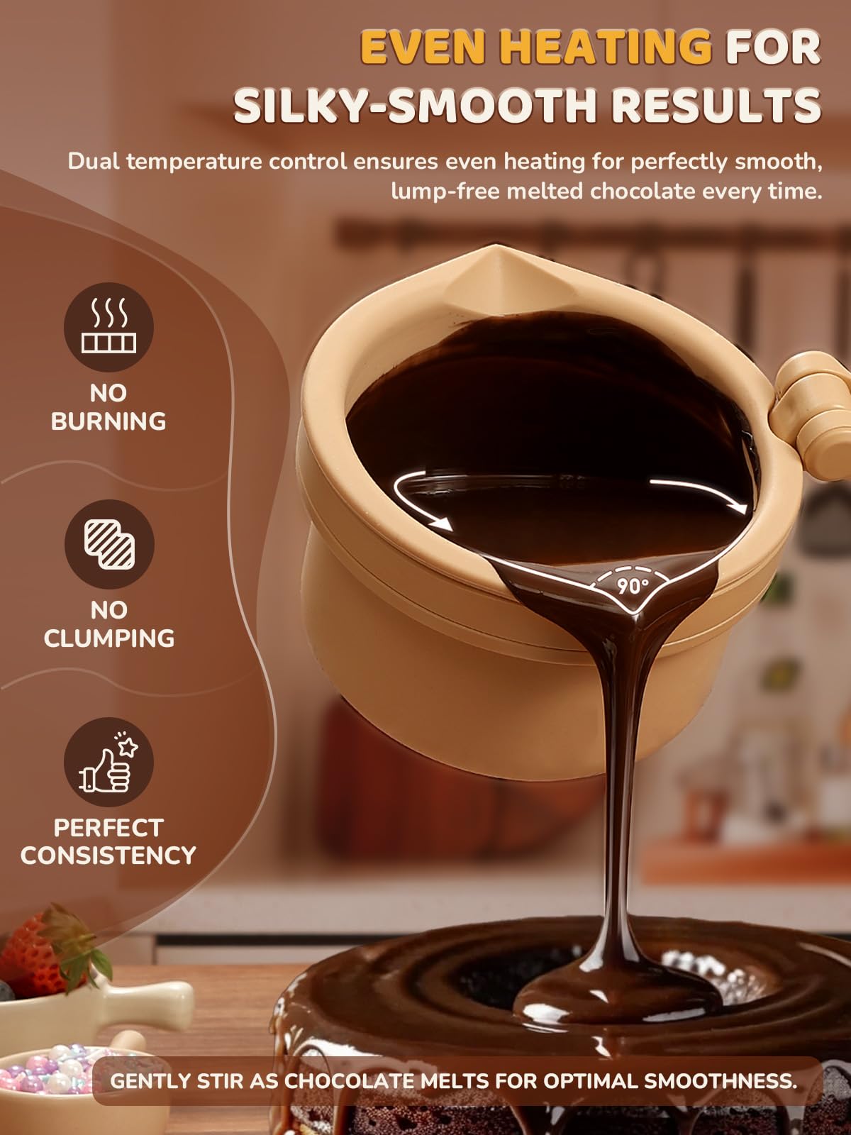 Electric Chocolate Melting Pot with 2 Insert Pots C97841
