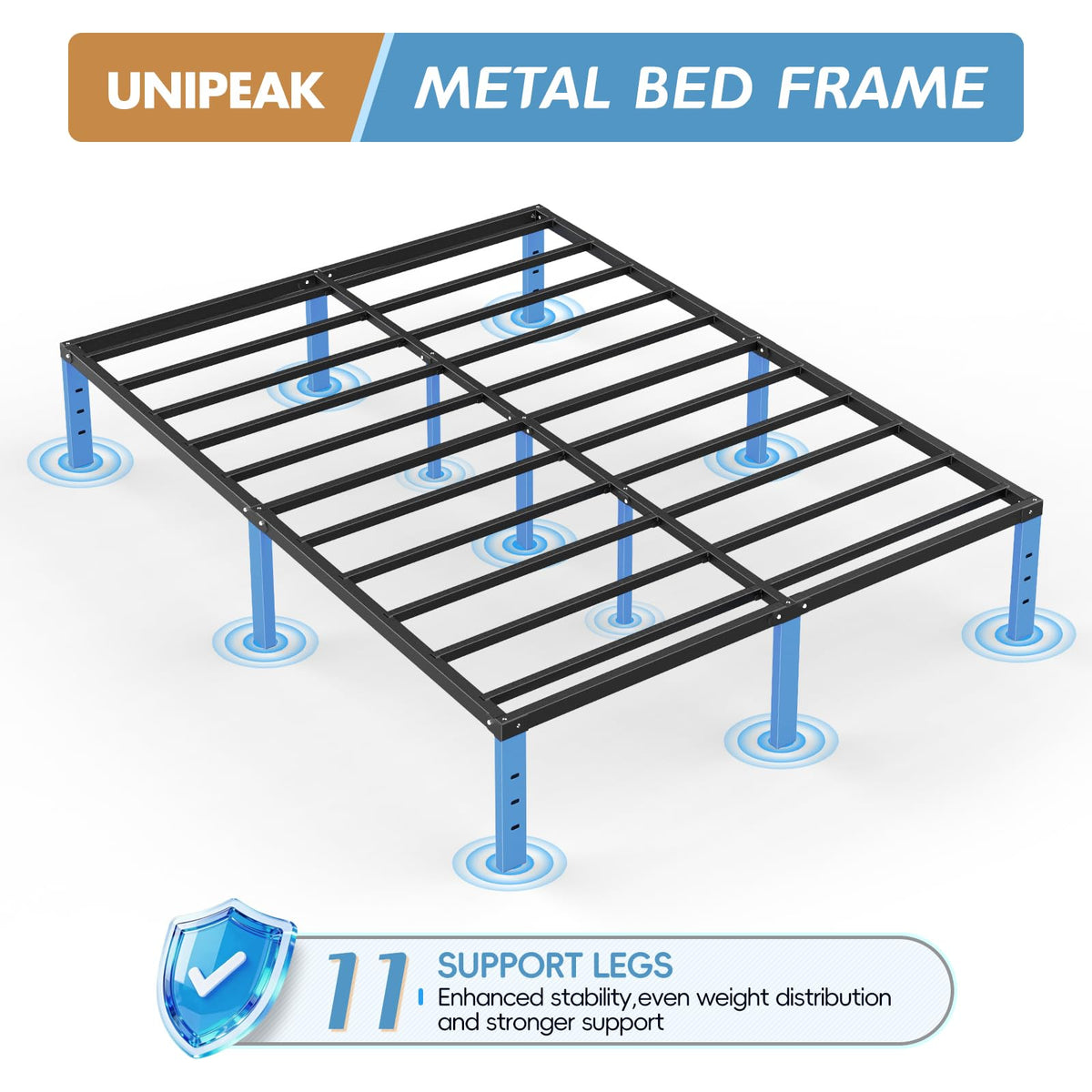Queen Metal Platform Bed Frame with Storage U226