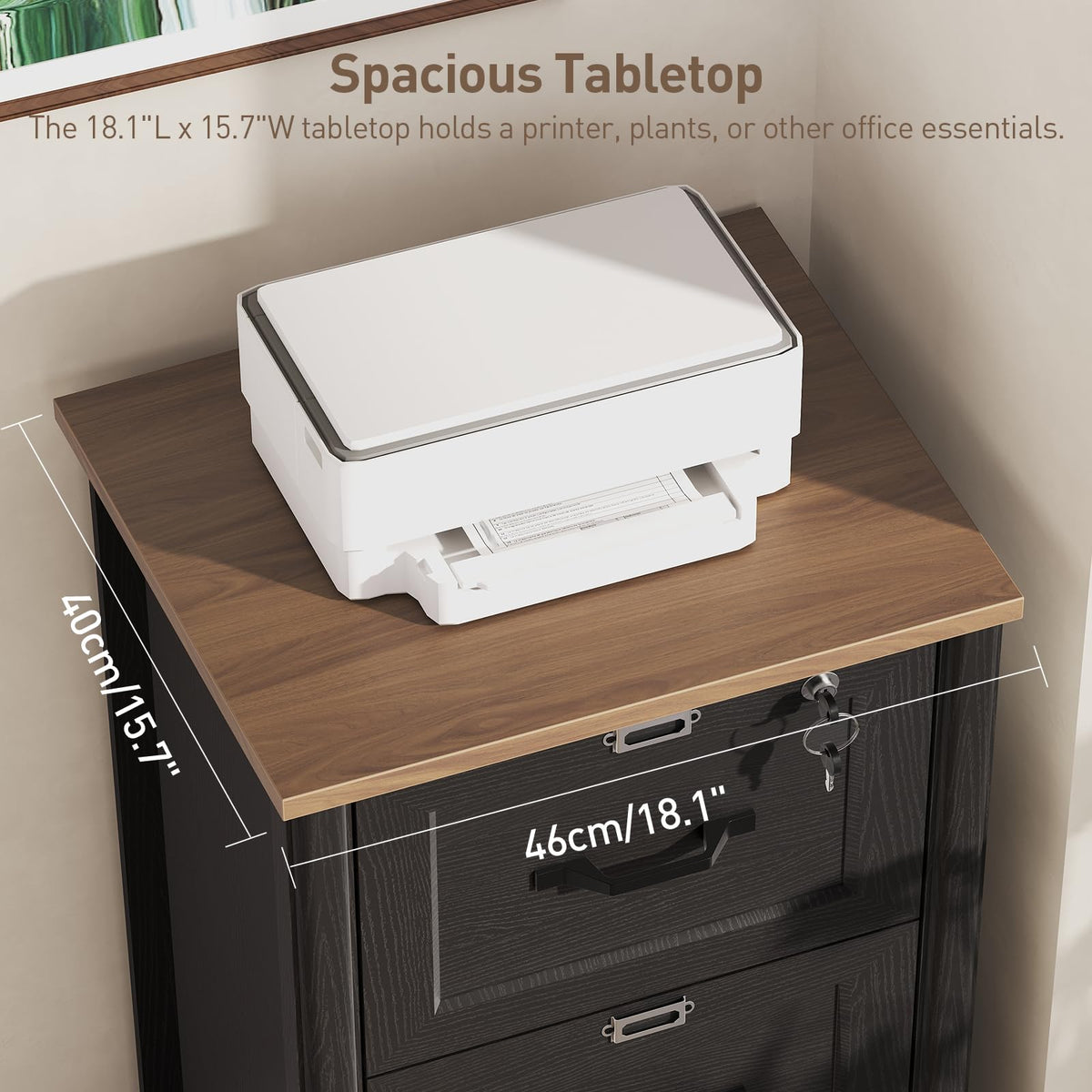 3 Drawer File Cabinet with Lock Y8131