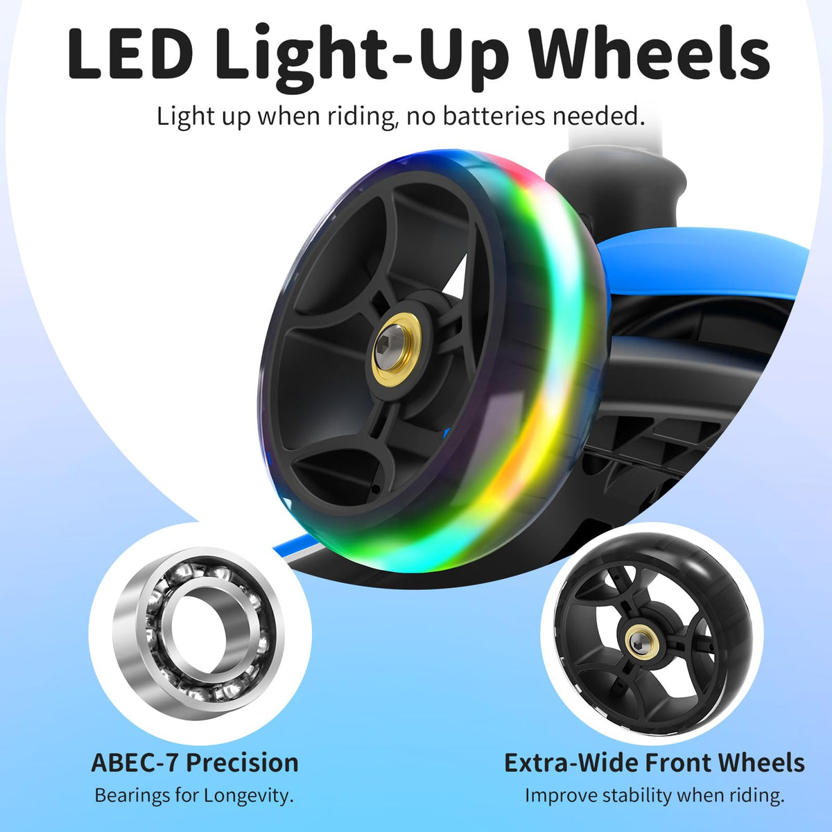 3 Wheel Folding Kids Scooter with LED Light-Up Wheels Z60419