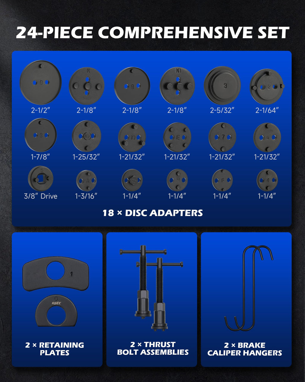 32pc Dual Brake Tool Kit with Caliper Compressor and Drum Brake Set A332