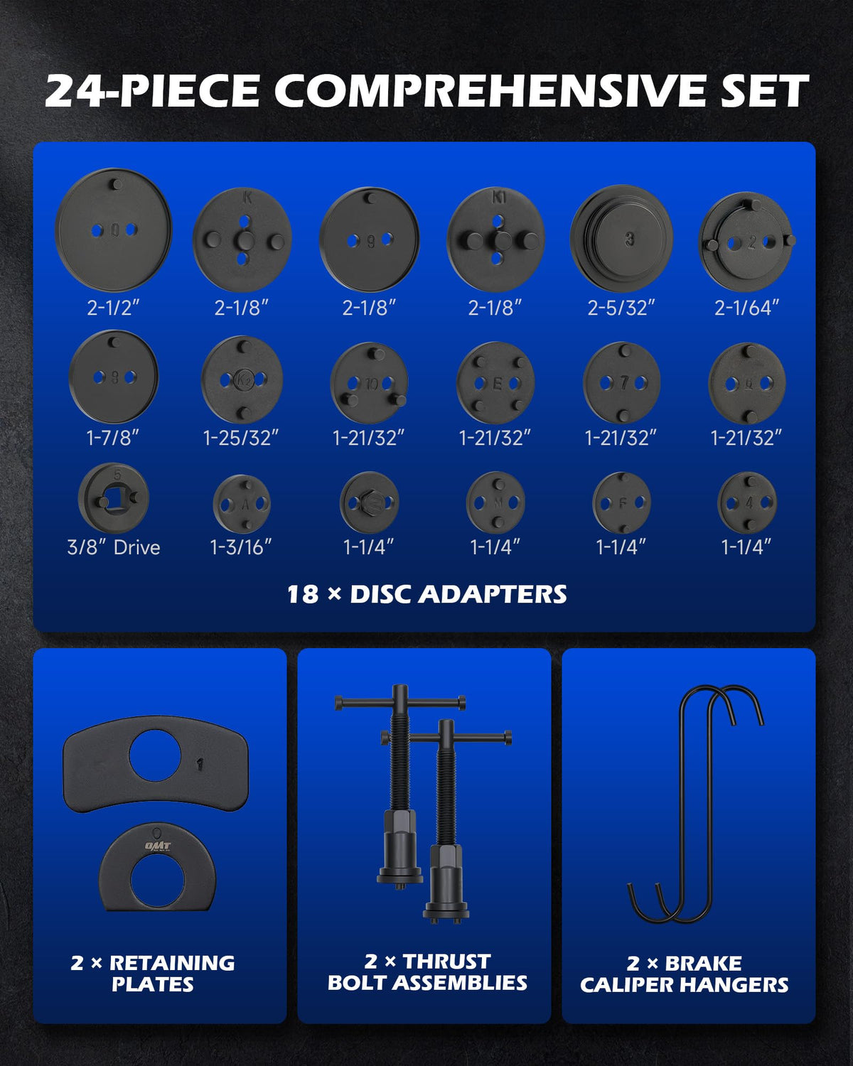 32pc Dual Brake Tool Kit with Caliper Compressor and Drum Brake Set A332