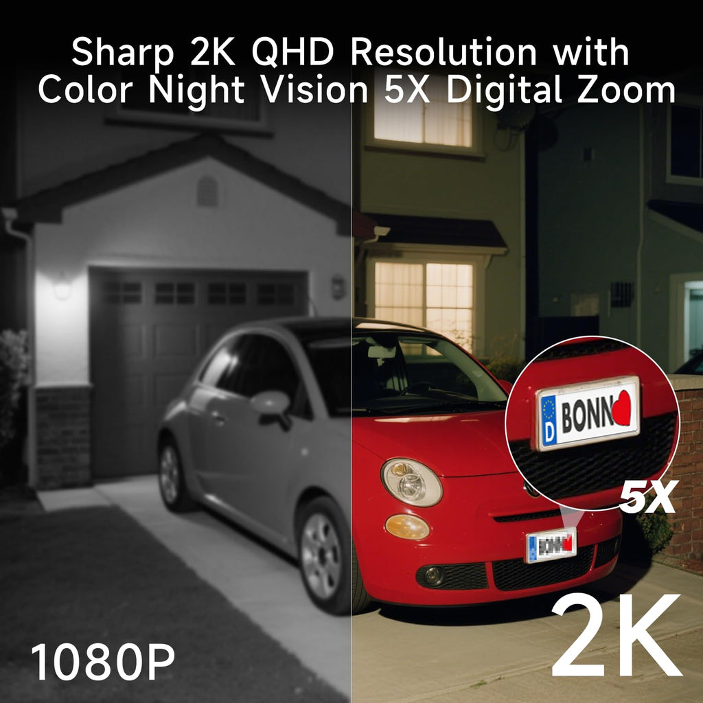 5GHz/2.4G Wireless Outdoor Security Cameras with Solar Panels F940