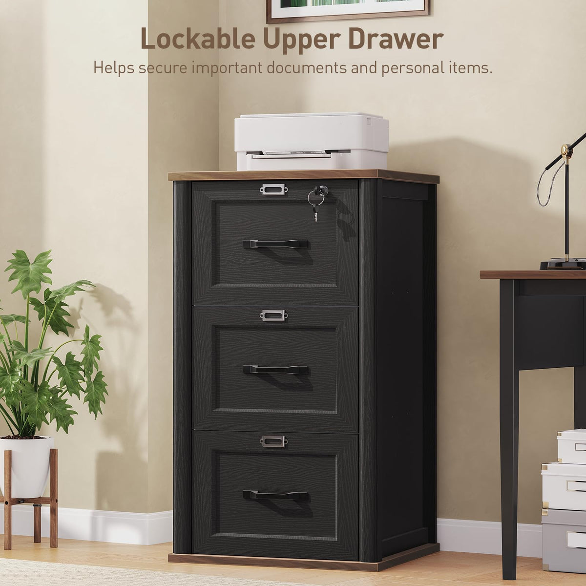 3 Drawer File Cabinet with Lock Y8131