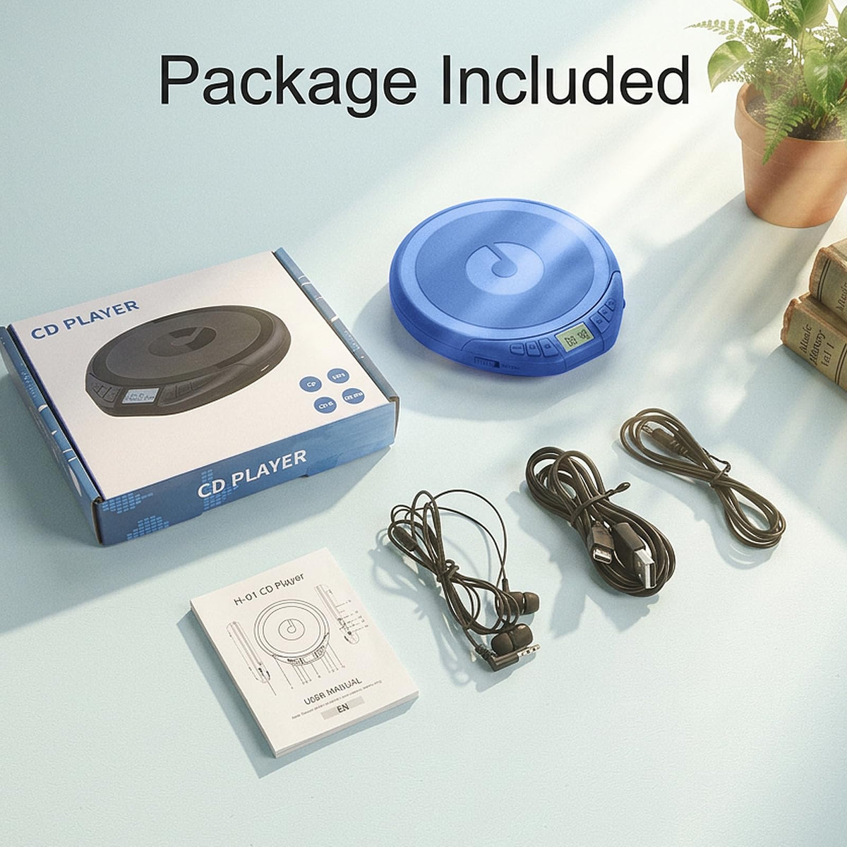 Portable CD Player with Earphones U24413