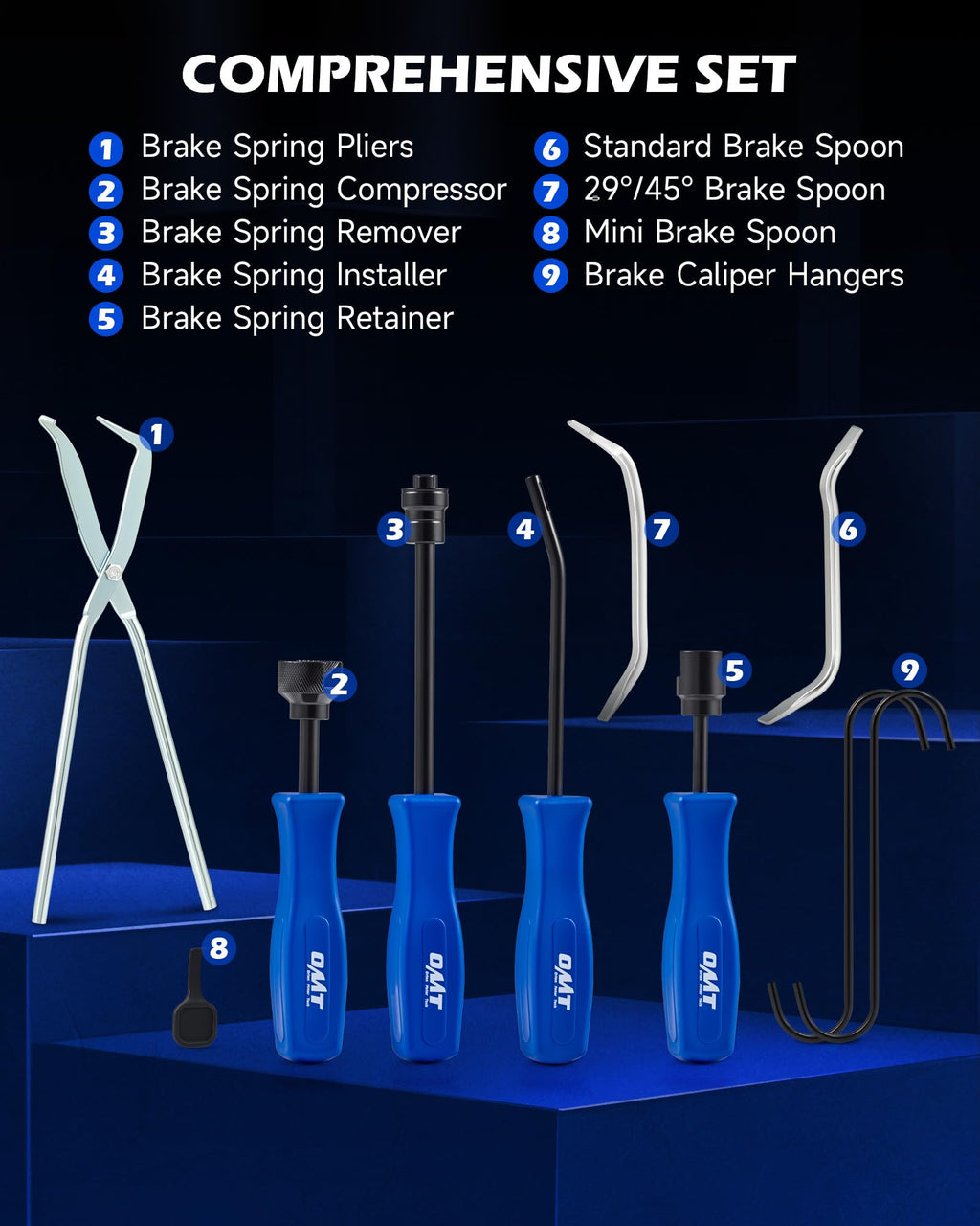 32pc Dual Brake Tool Kit with Caliper Compressor and Drum Brake Set A332