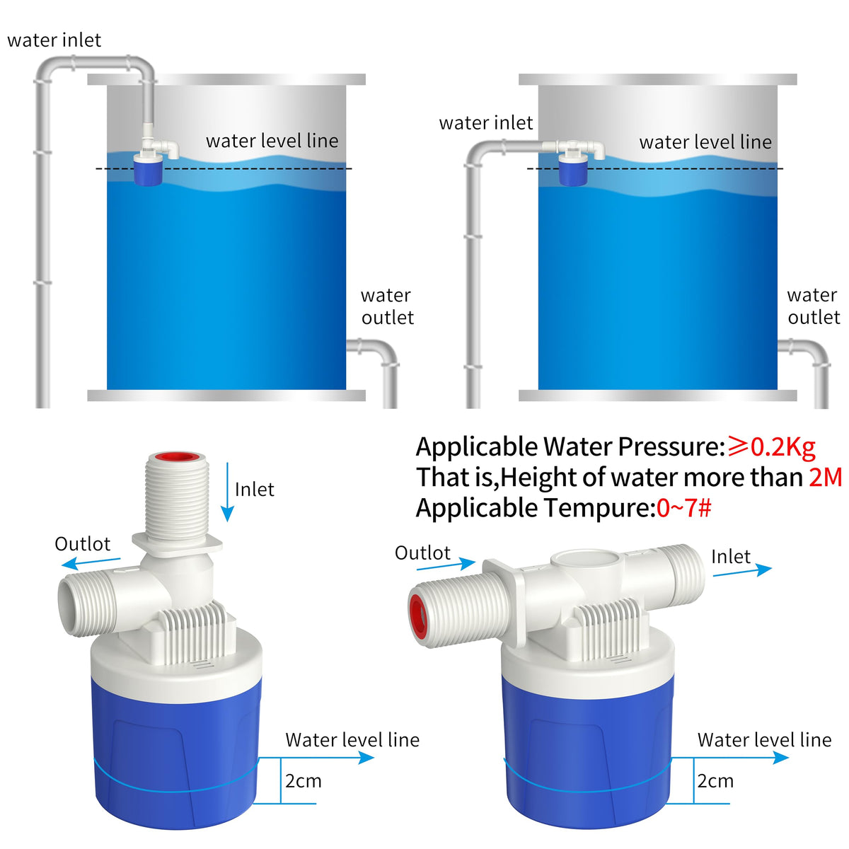 Automatic Water Level Control Valve Inside Type A263
