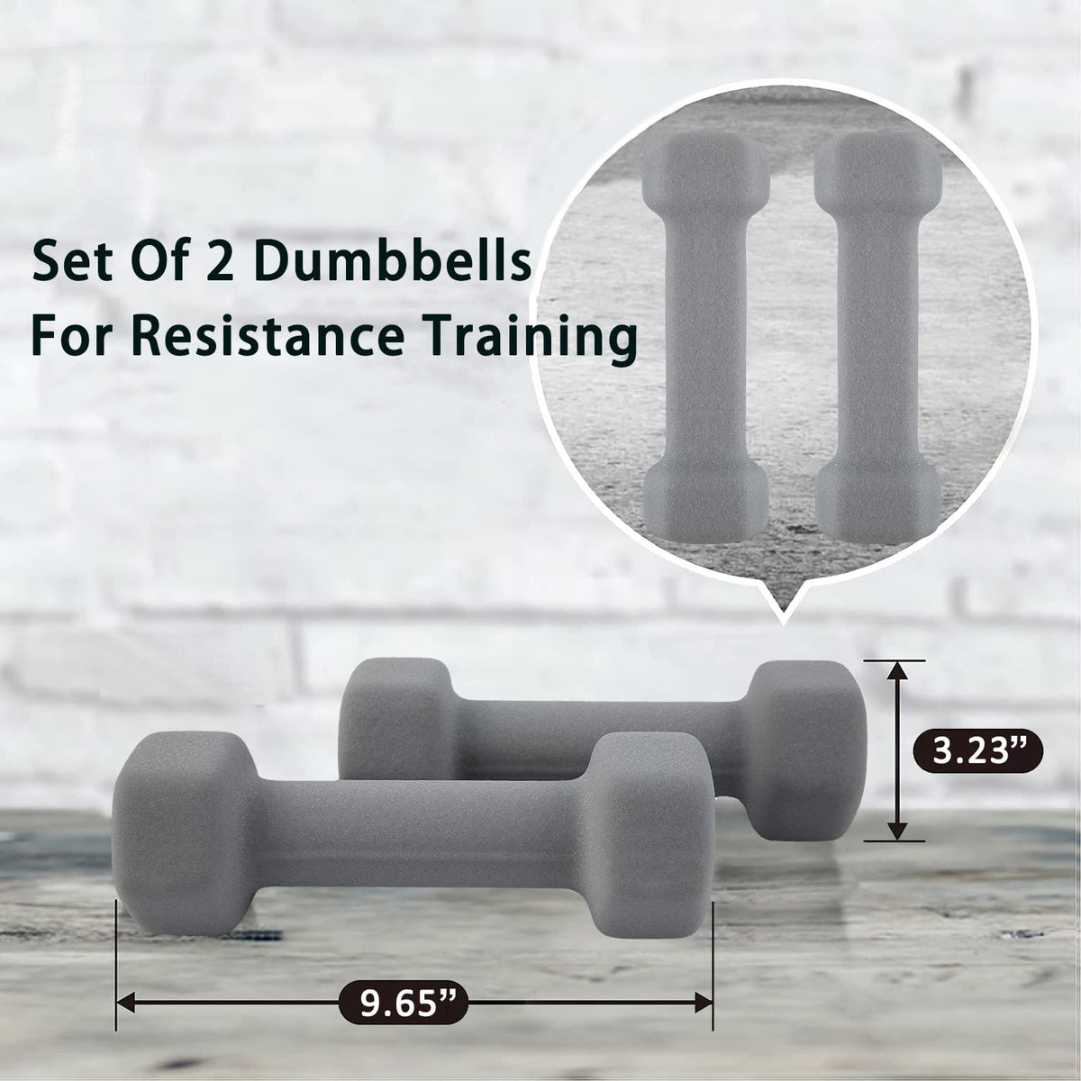 Dumbbells Set of 2 Hex Free Weights K661