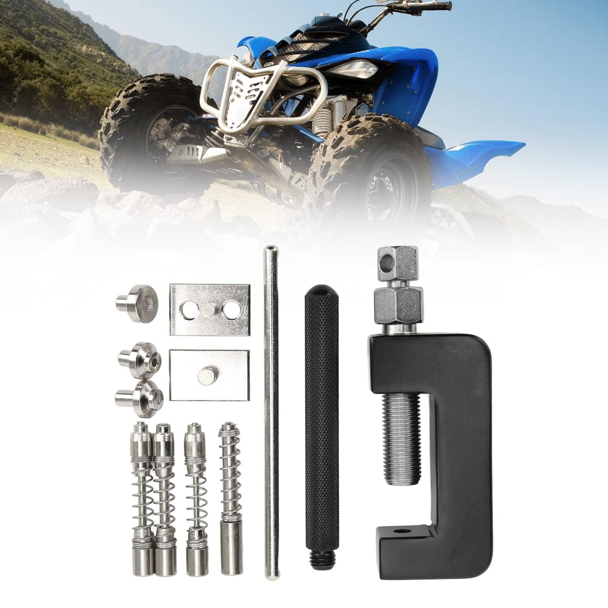 12 Pcs Motorcycle Chain Breaker Riveting Tool Set with Storage Box Q477583
