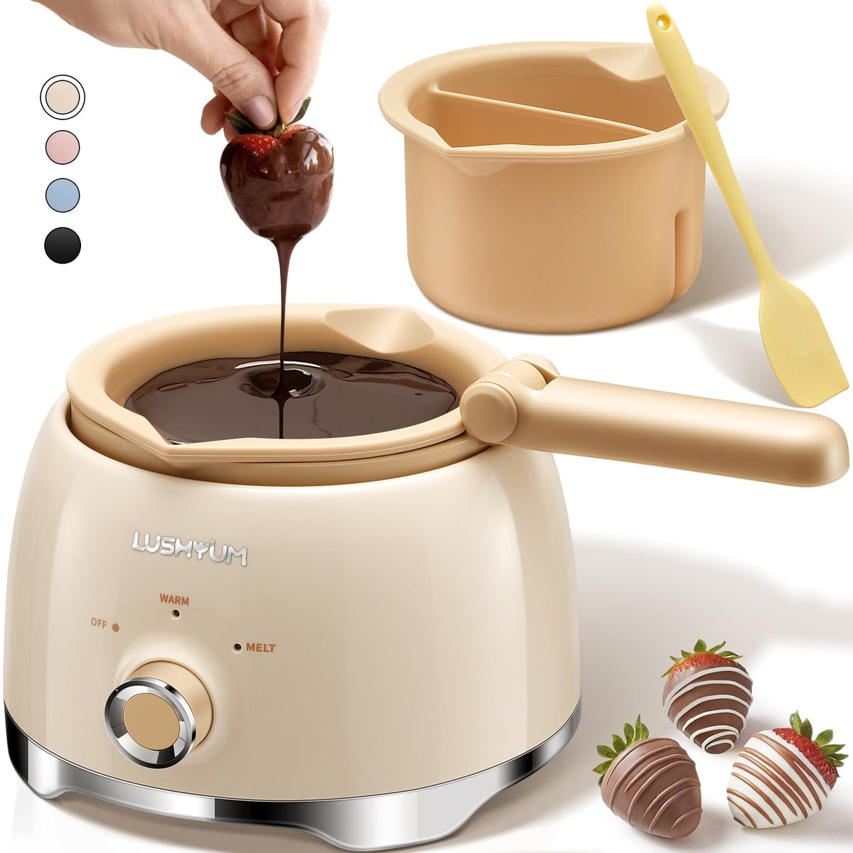 Electric Chocolate Melting Pot with 2 Insert Pots C97841
