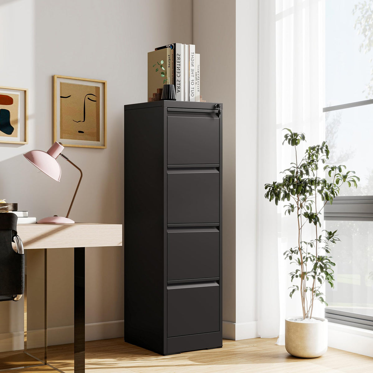 4 Drawer File Cabinet with Lock D76964