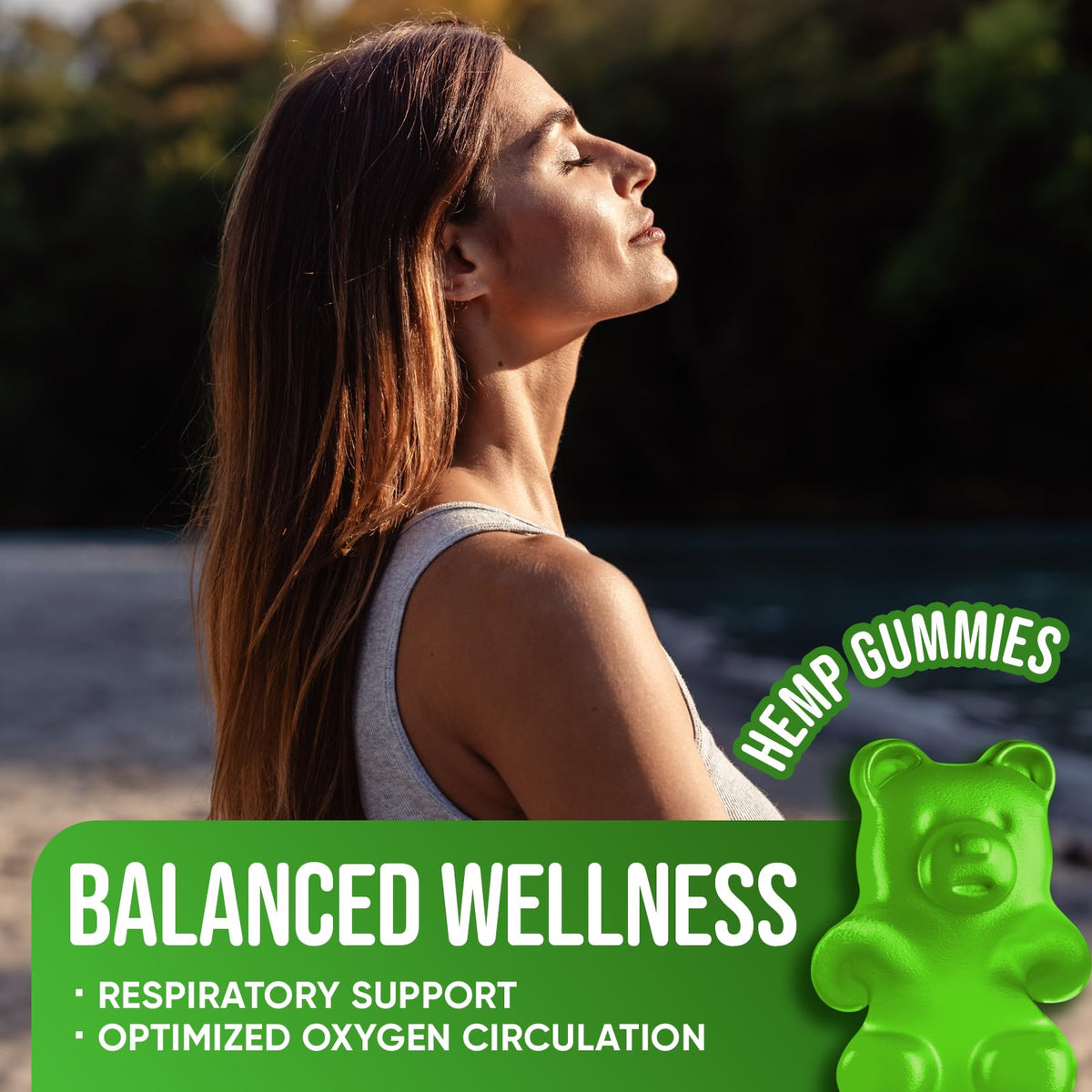 Hemp Gummies Lung Cleanse Supplement 60 Gummies C772