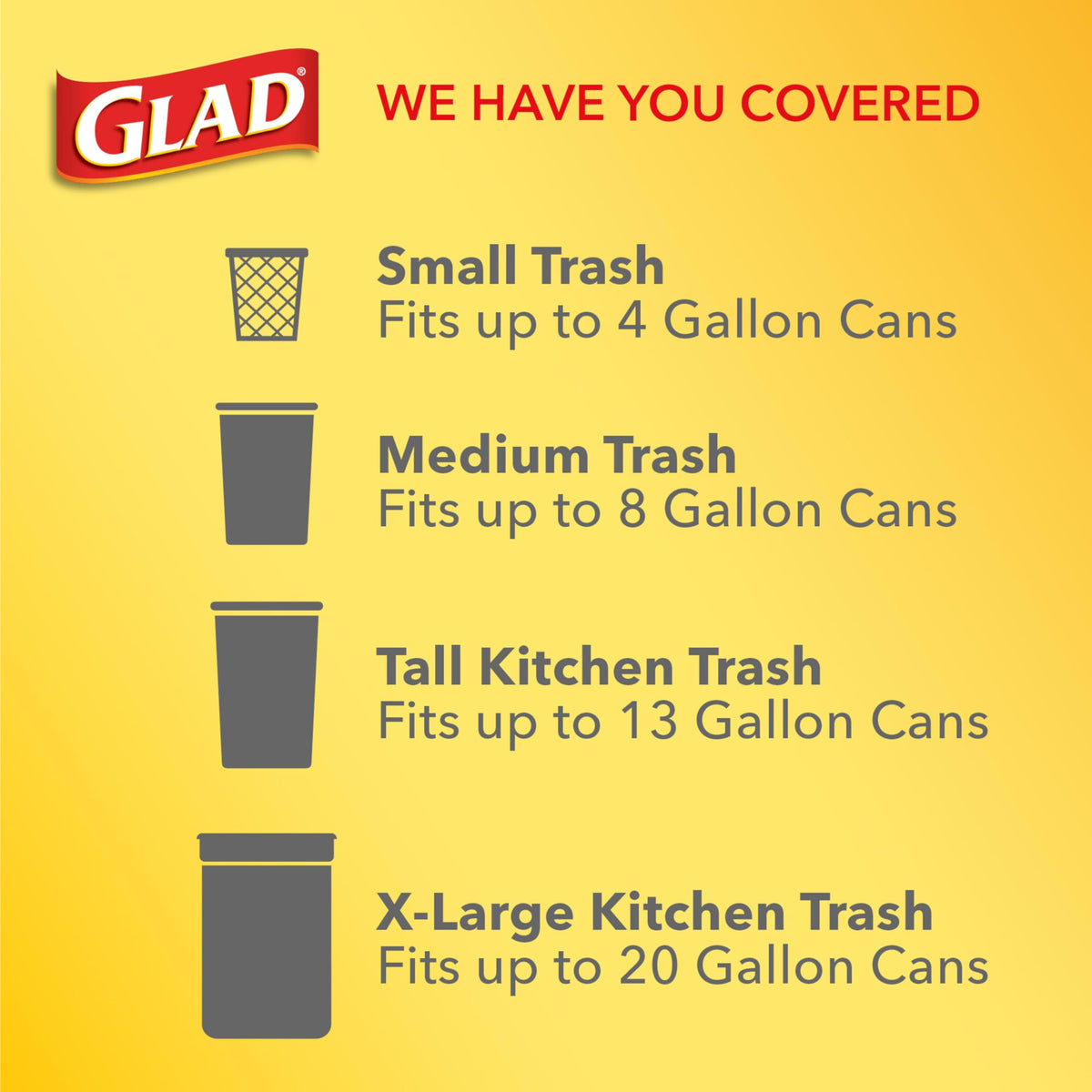 4 Gallon Odor Resistant Quick Tie Trash Bags, 26 Count U268998