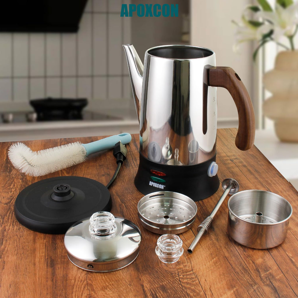 Electric Stainless Steel Coffee Percolator 8 Cup Y35649