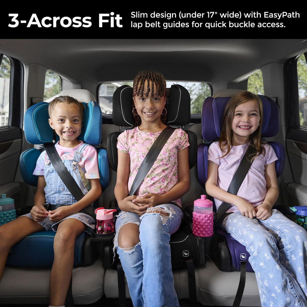 2-in-1 High Back Booster, 40-120 lbs, Black N83849