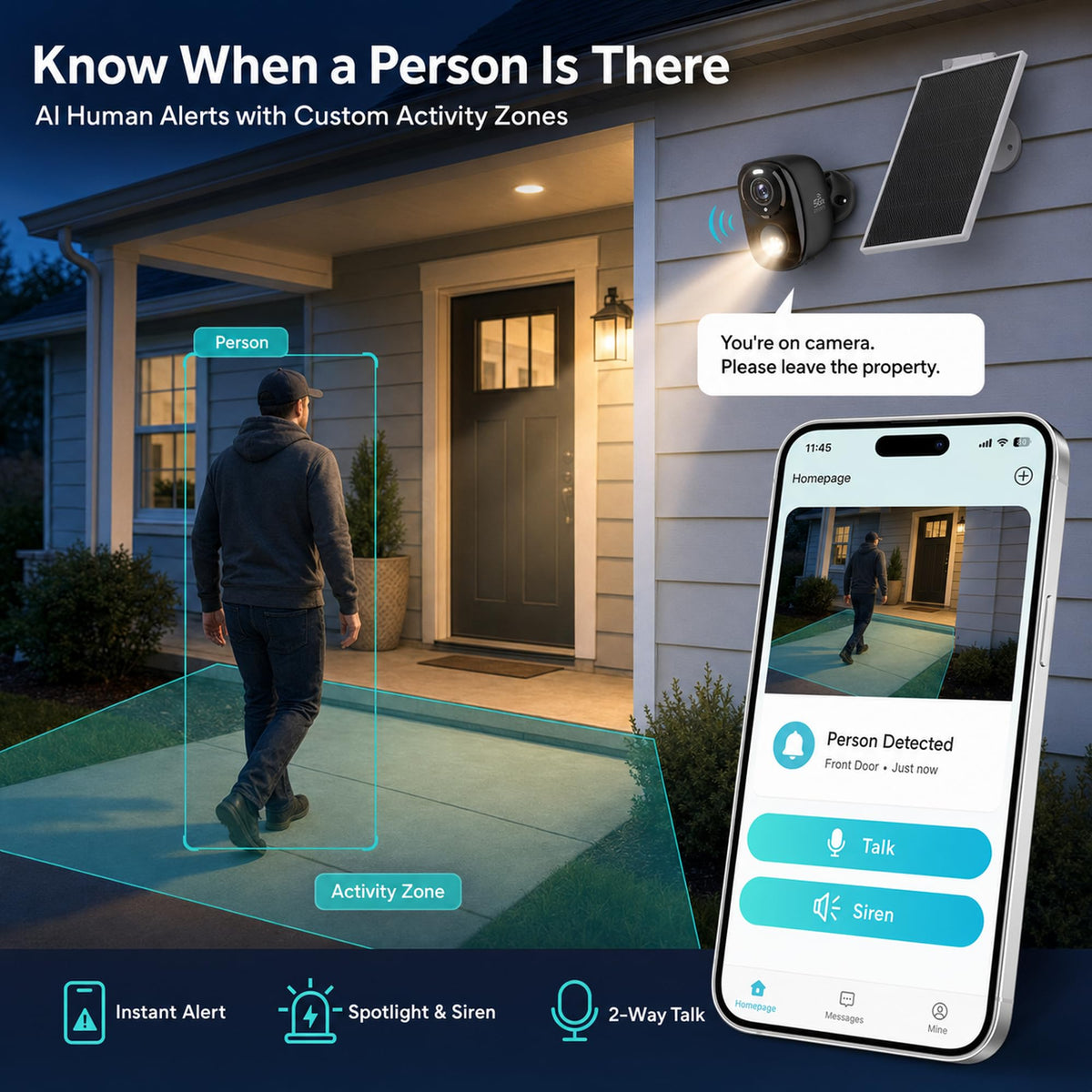 5GHz/2.4G Wireless Outdoor Security Cameras with Solar Panels F940
