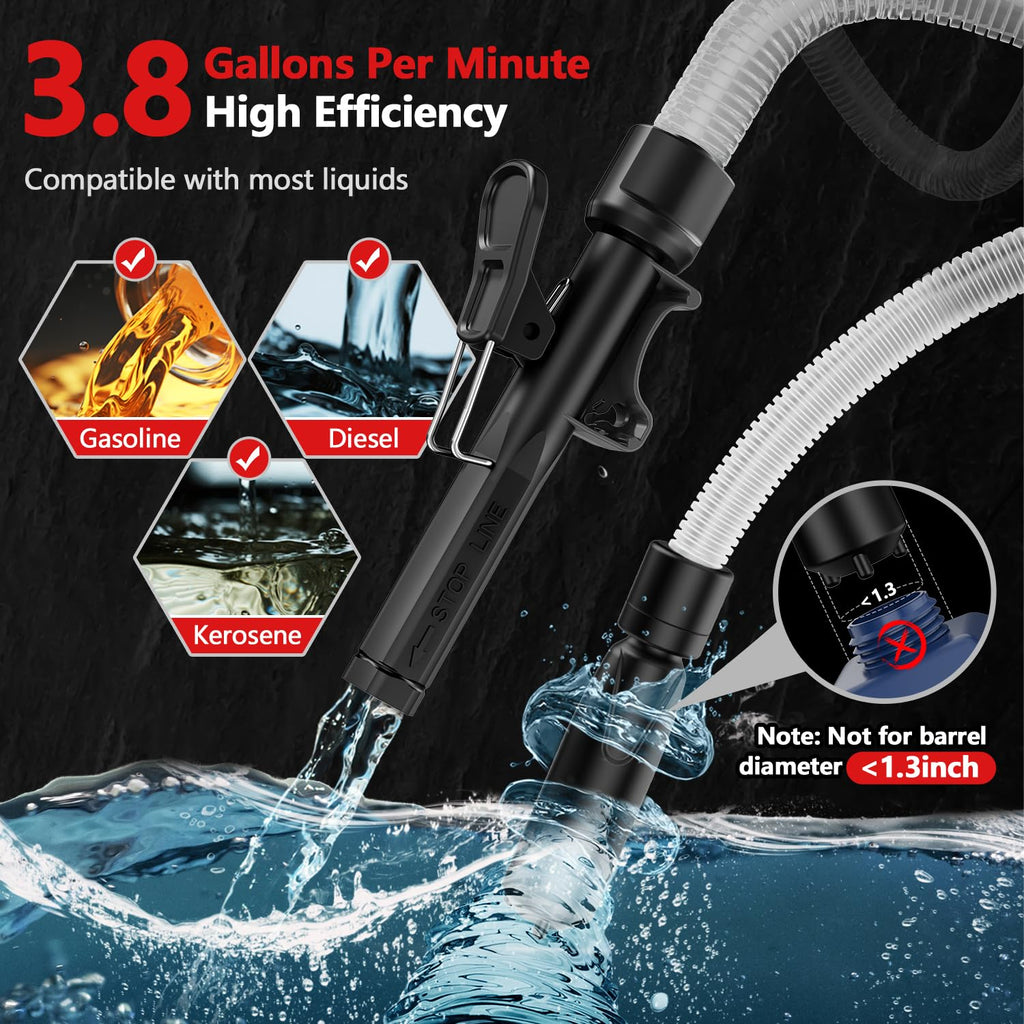 Automatic Electric Fuel Transfer Pump with Auto-Stop, 3.8GPM H433277