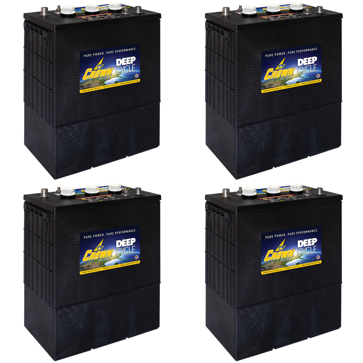 6V 390Ah Deep Cycle Flooded Lead Acid Battery Pack of 4 D884999