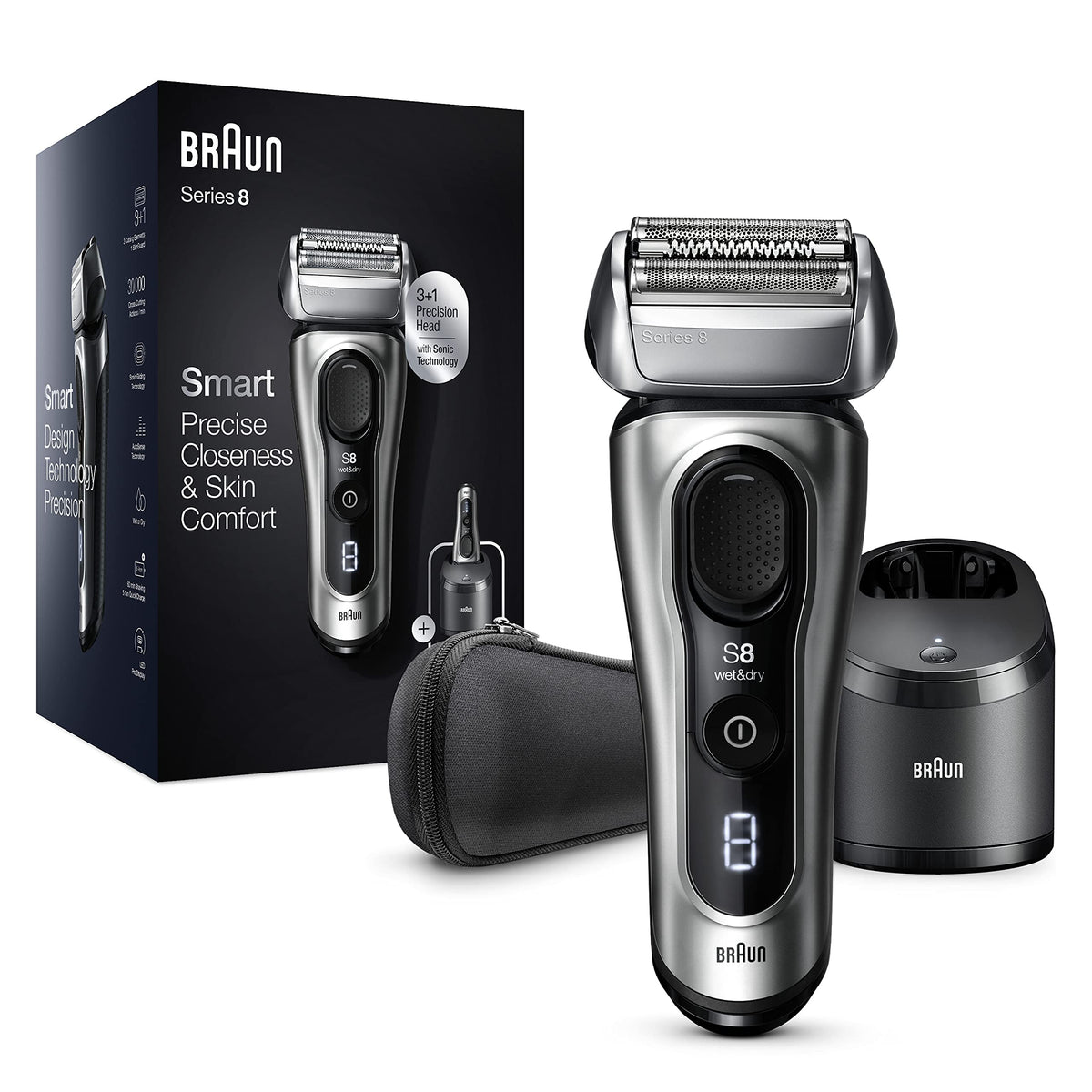 Electric Foil Shaver with Precision Beard Trimmer S438