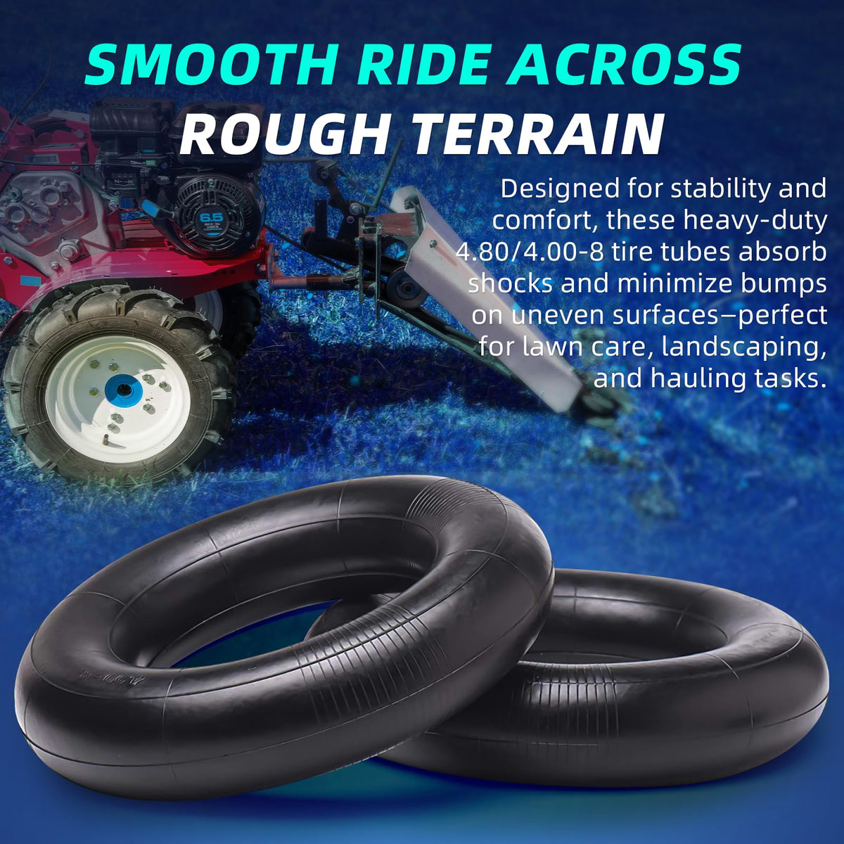 4.80/4.00-8" Heavy Duty Inner Tube with TR-13 Straight Valve Stem (1-Pack) G566
