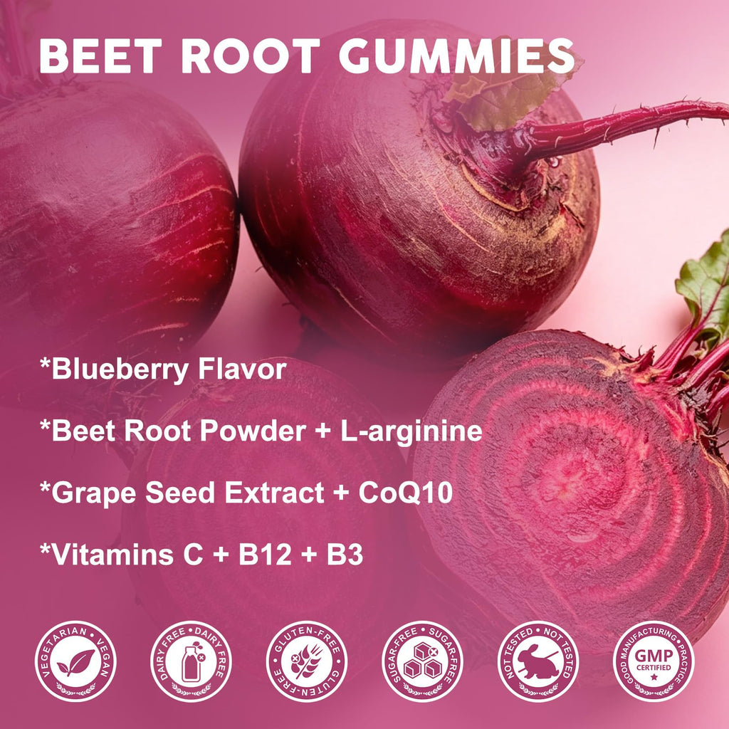 Sugar Free Beet Root Gummies 60 Ct N80969
