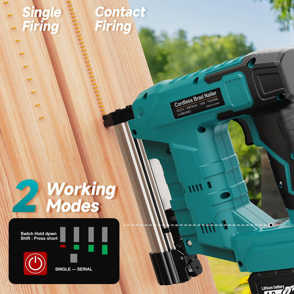 Cordless 18 Gauge 2 in 1 Brad Nailer V48127