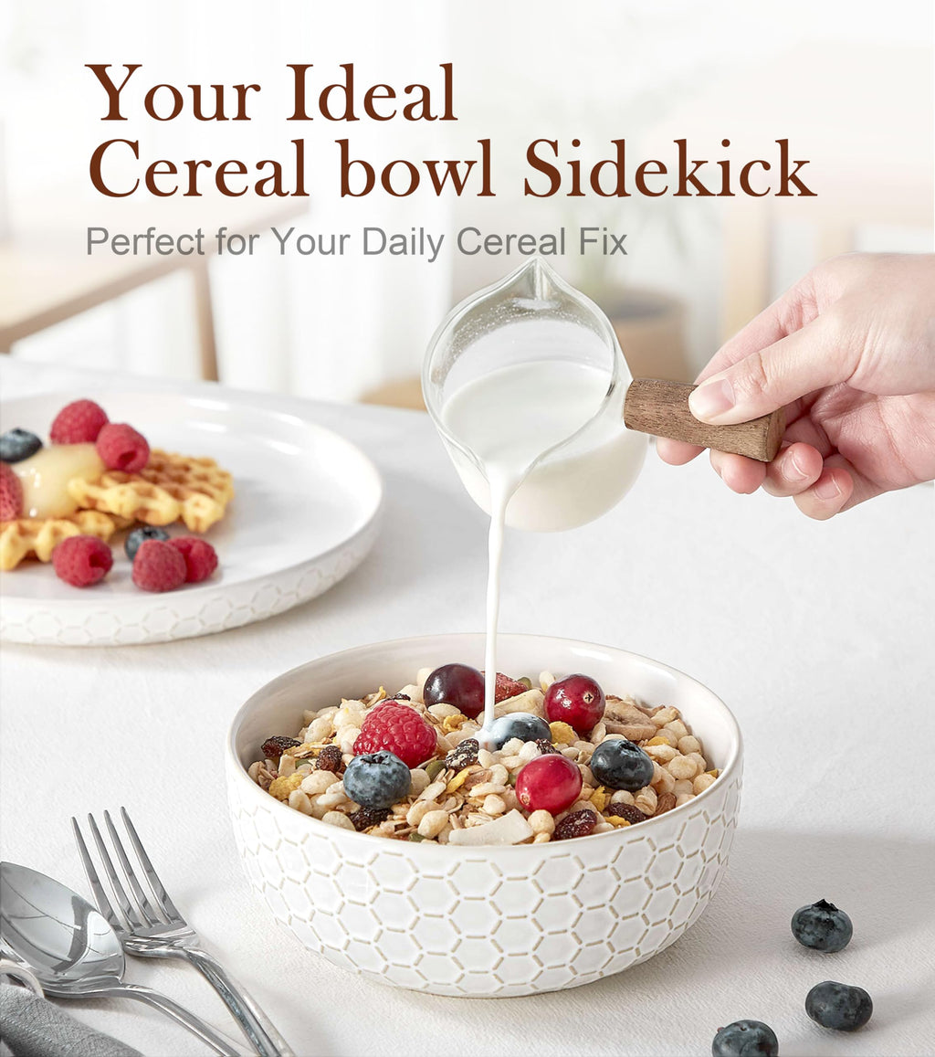26 oz Ceramic Cereal Bowls Set of 4 V224217