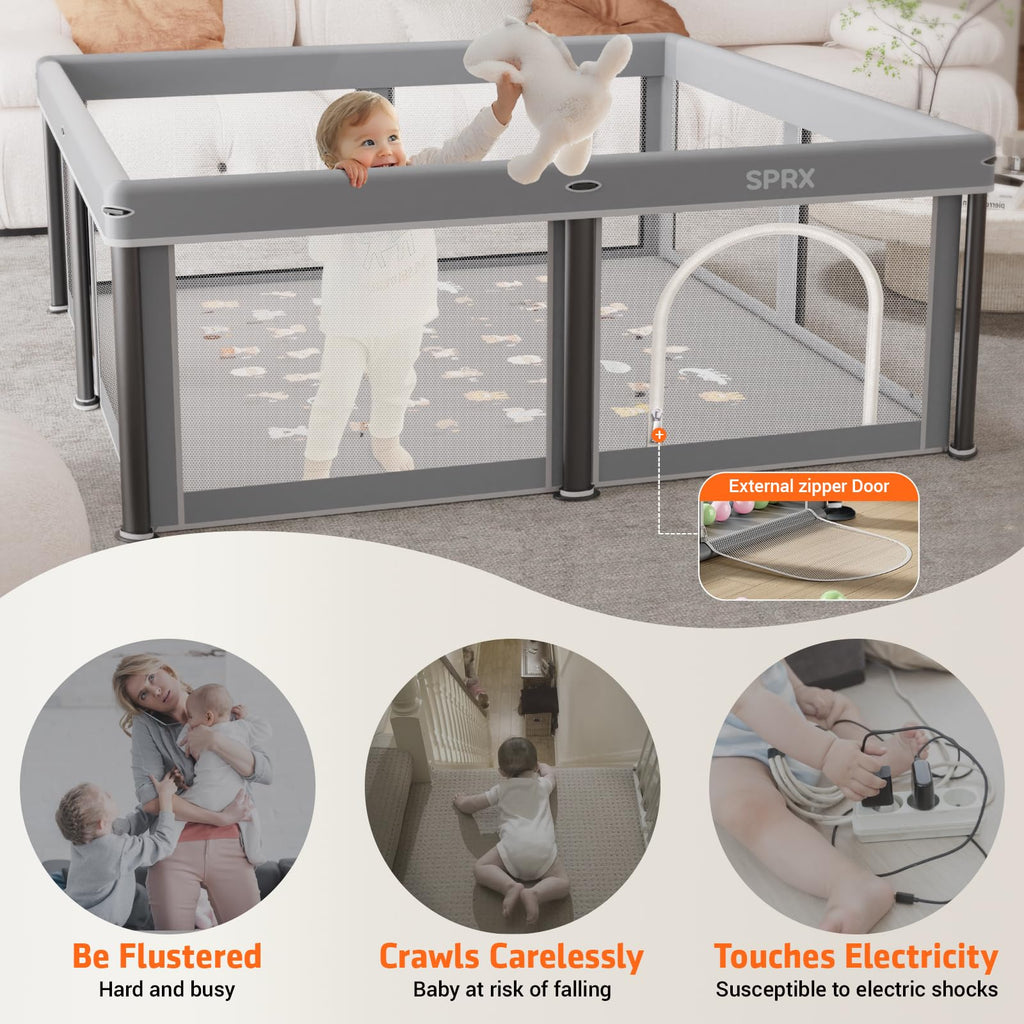 Foldable Baby Playpen with Mat and Travel Pack Z32271