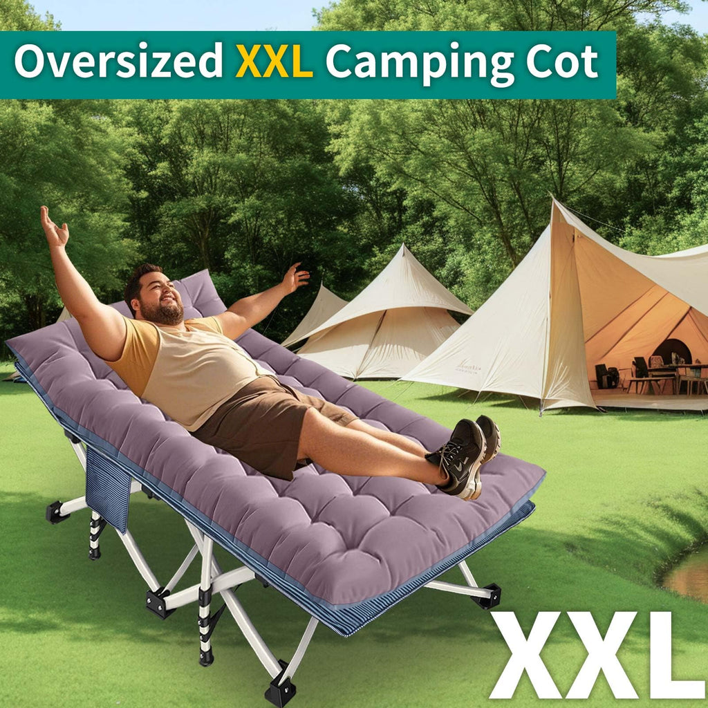 32" XXL Camping Cot with Mattress A163