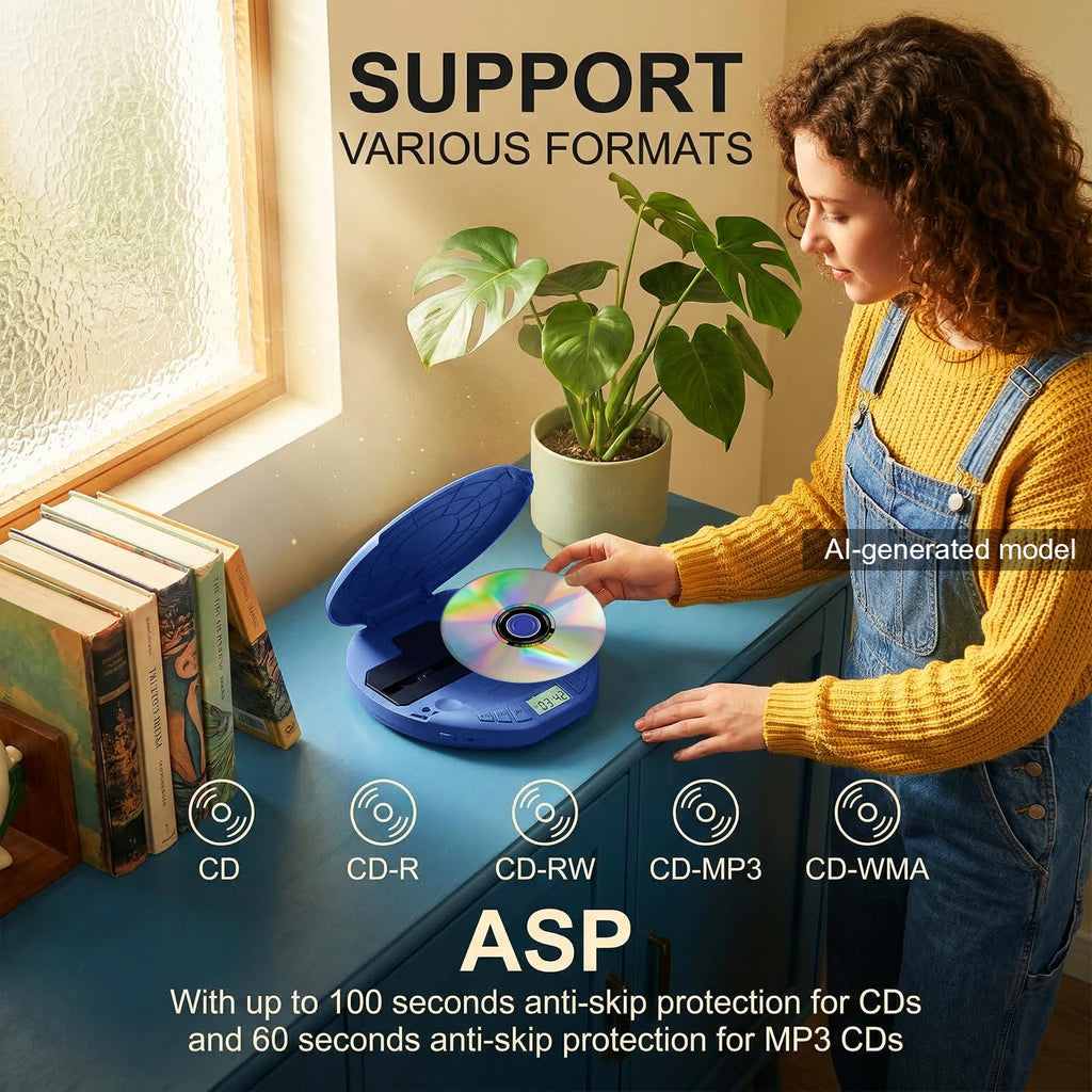 Portable CD Player with Earphones U24413