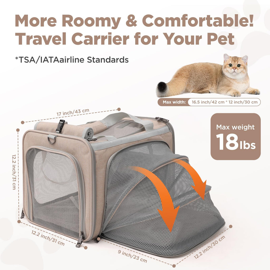 Airline Approved Soft Expandable Pet Carrier A443439