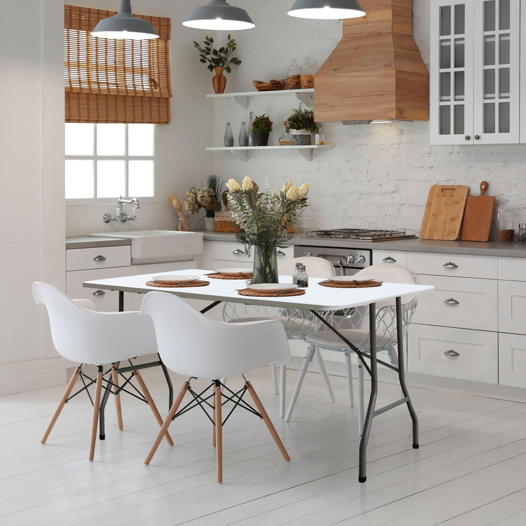 White 6FT Foldable Plastic Table B62886