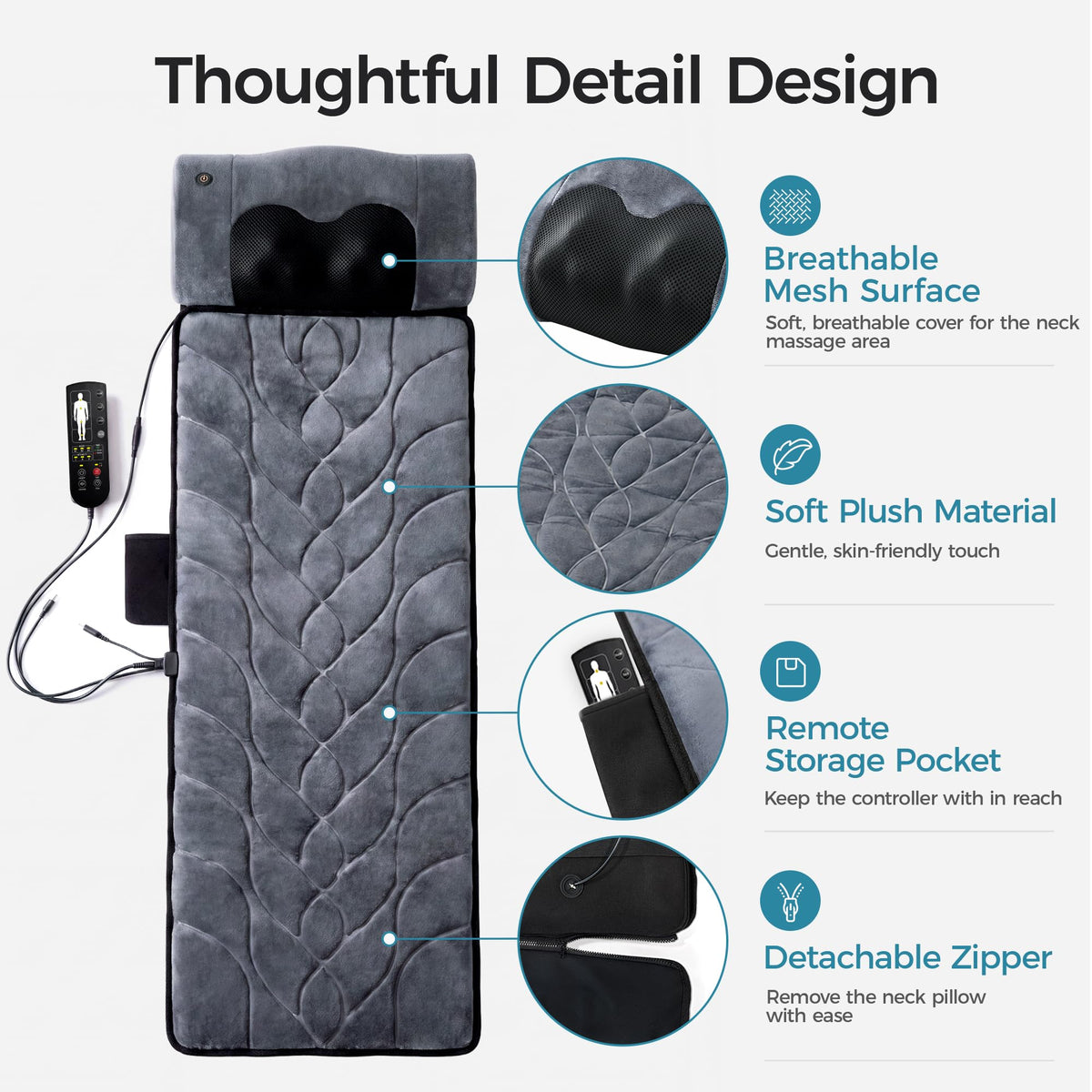 Full Body Massage Mat and Neck Massage Pillow F4260