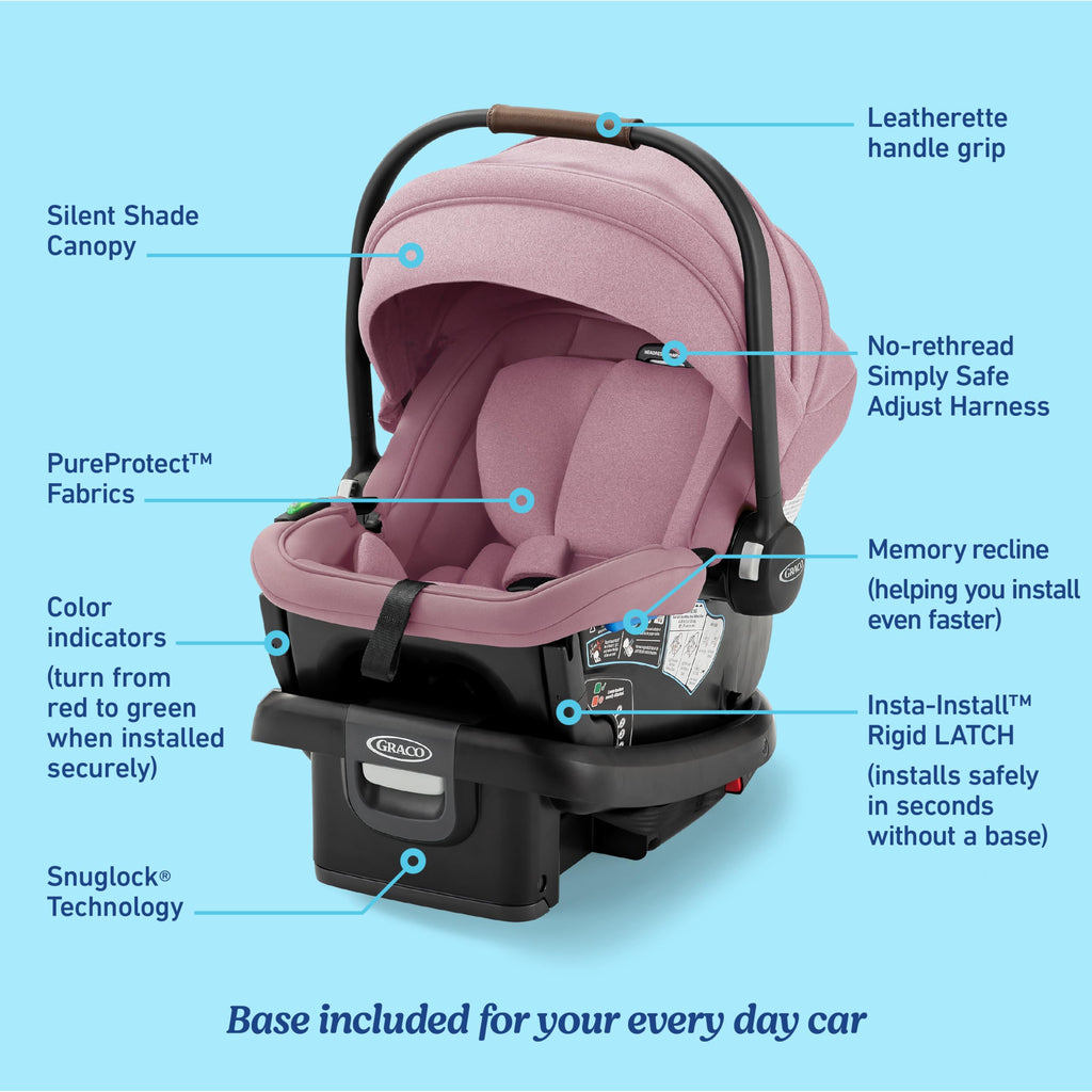 Infant Car Seat, Lightweight, Reclining Rear Facing R768250