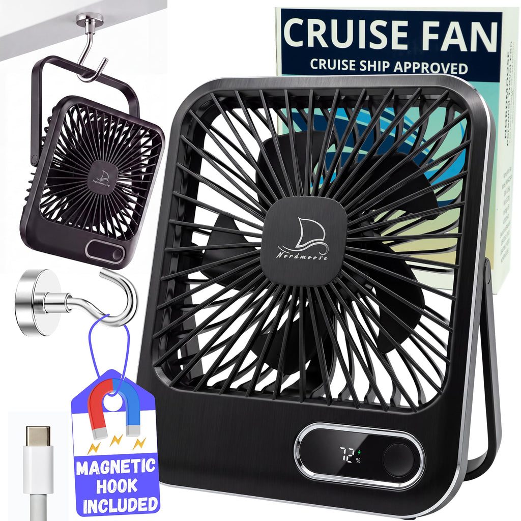 Portable USB Rechargeable Fan with Magnetic Hook E1358