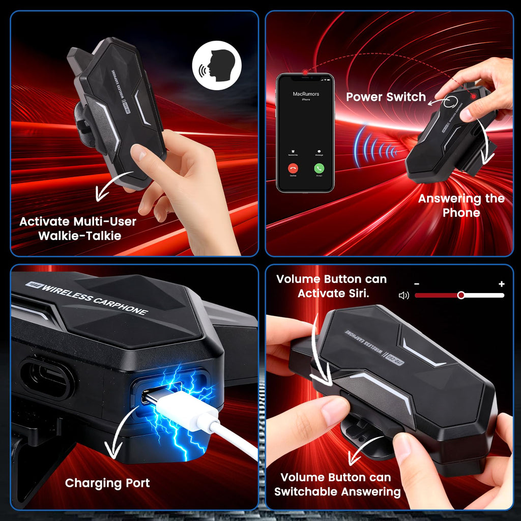 Modular Motorcycle Helmet Full Face Intercom System B547