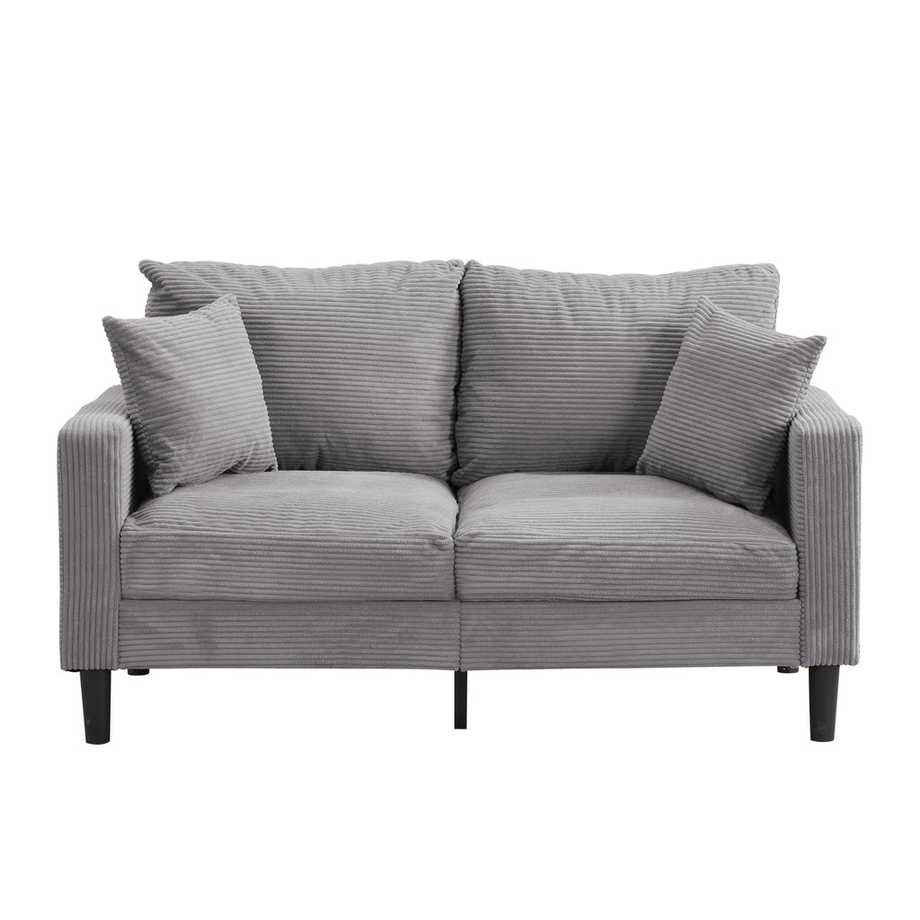 Light Gray Upholstered Loveseat Sofa X680