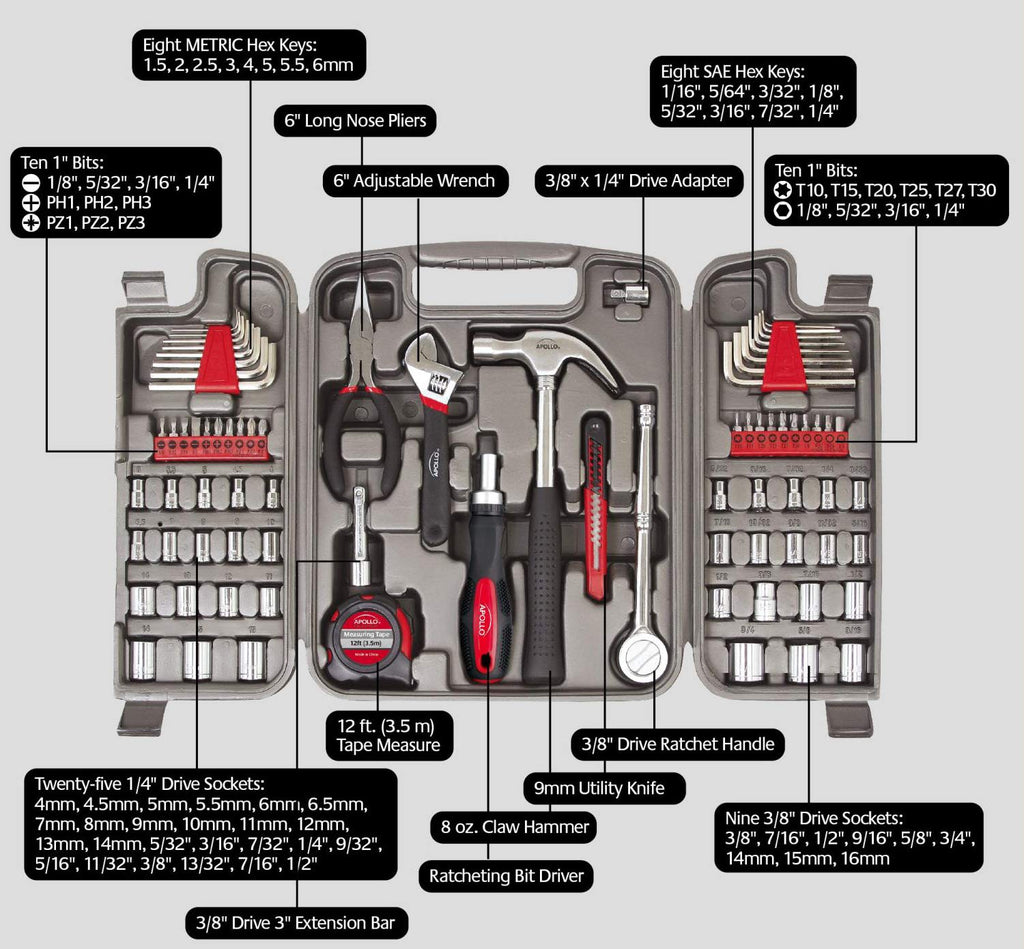 79 Piece SAE and Metric Tool Set R1559